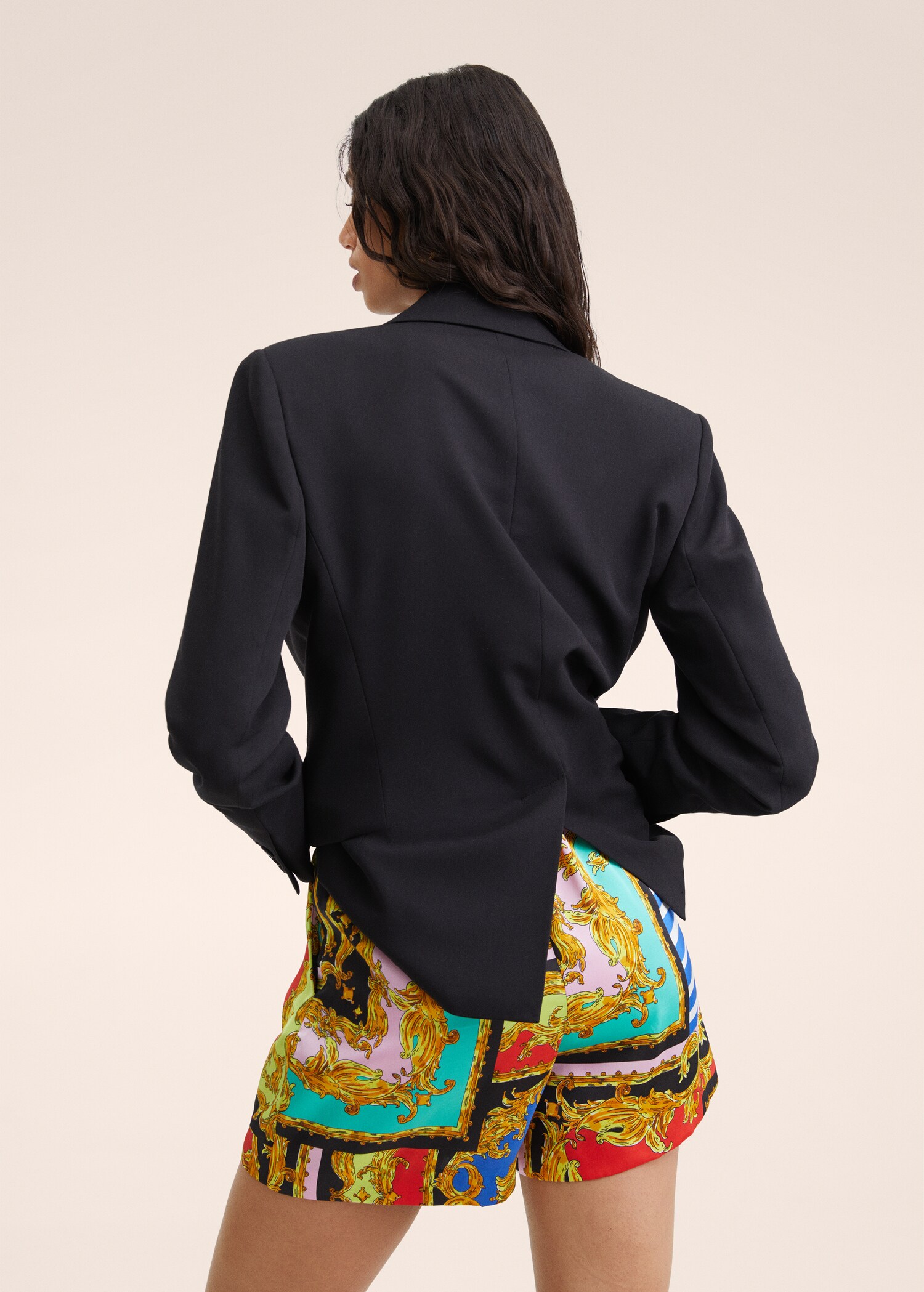 Printed flowy shorts - Reverse of the article