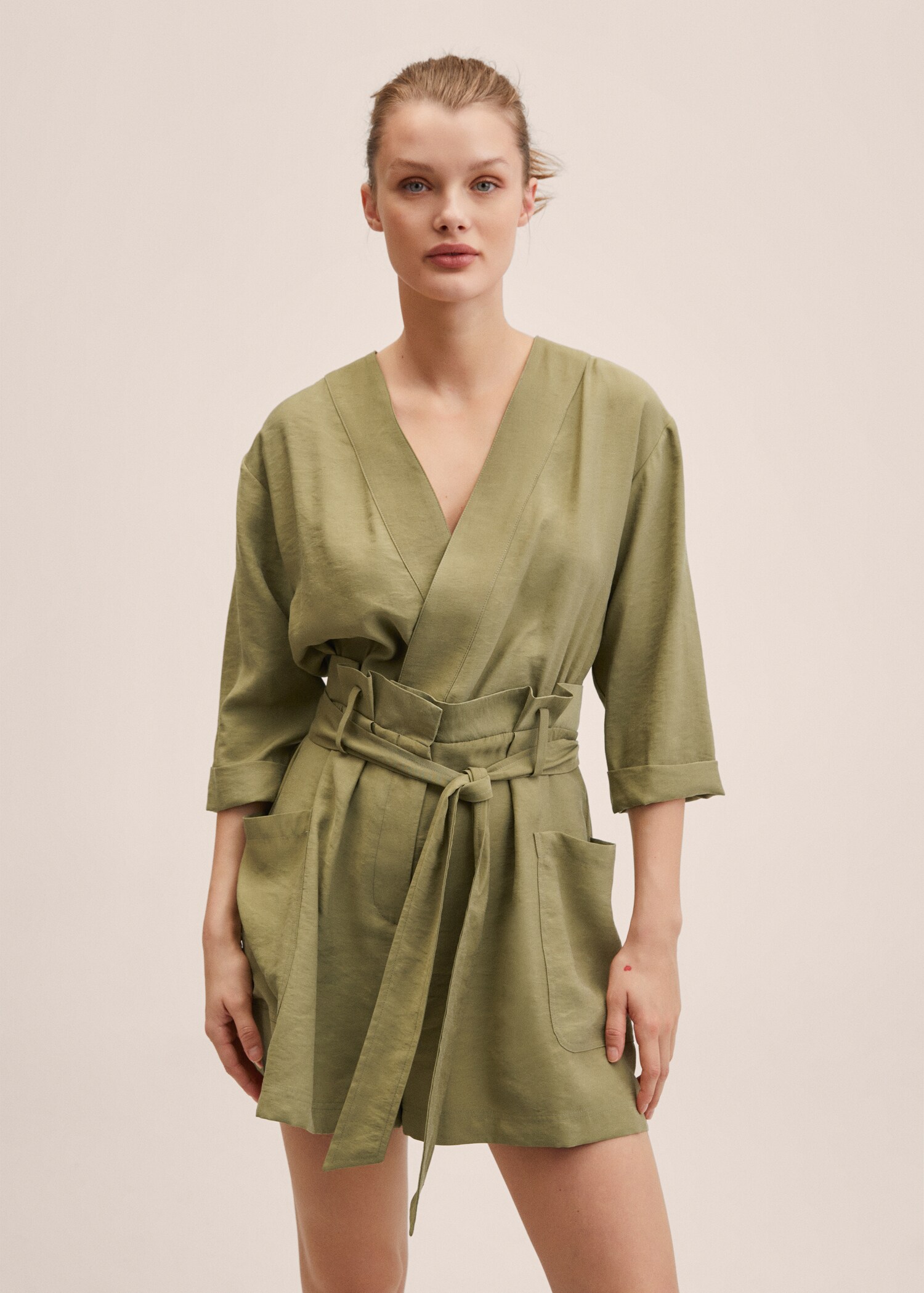 Flowy belt jumpsuit - Medium plane