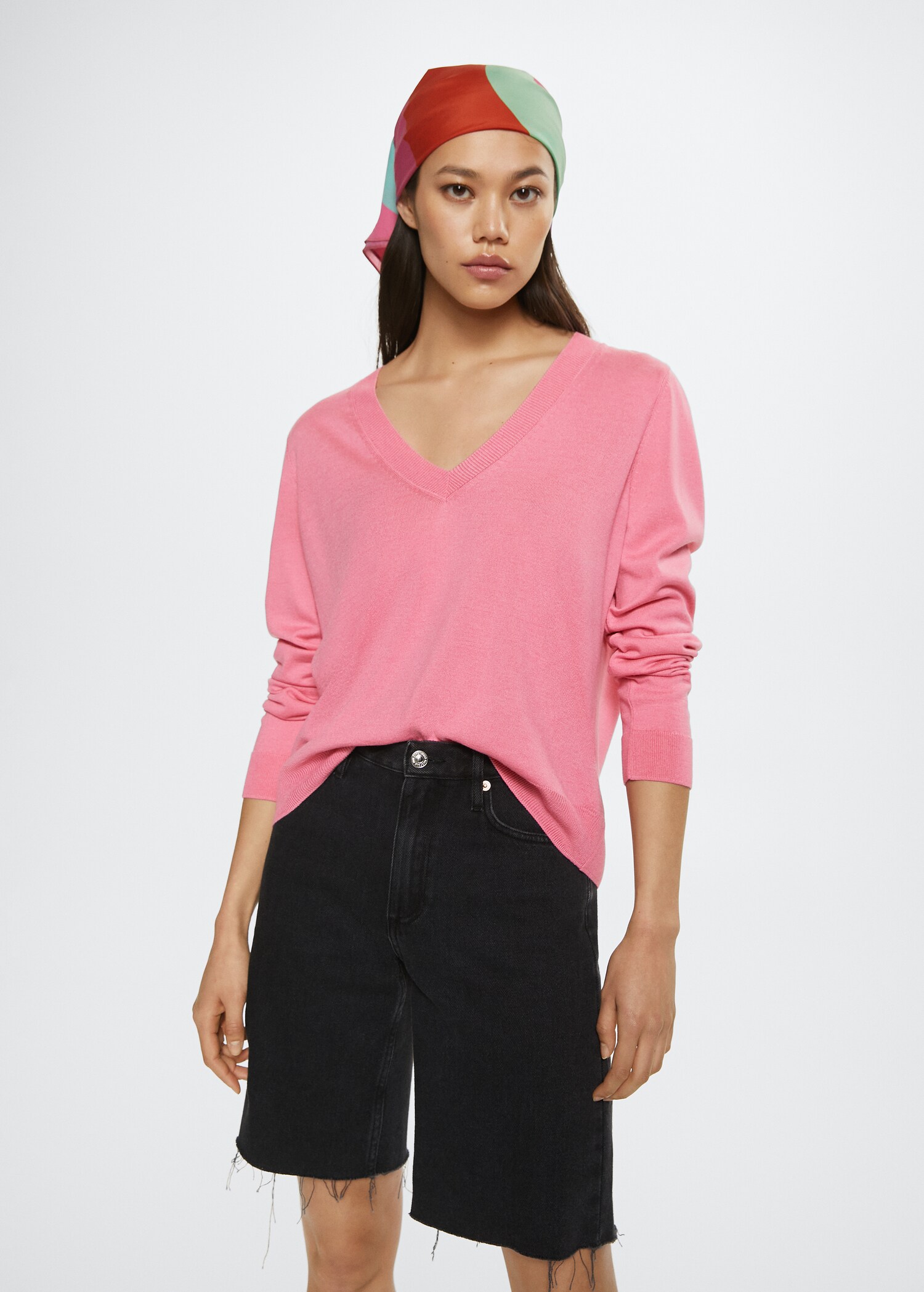 Pull-over en maille fine - Plan moyen