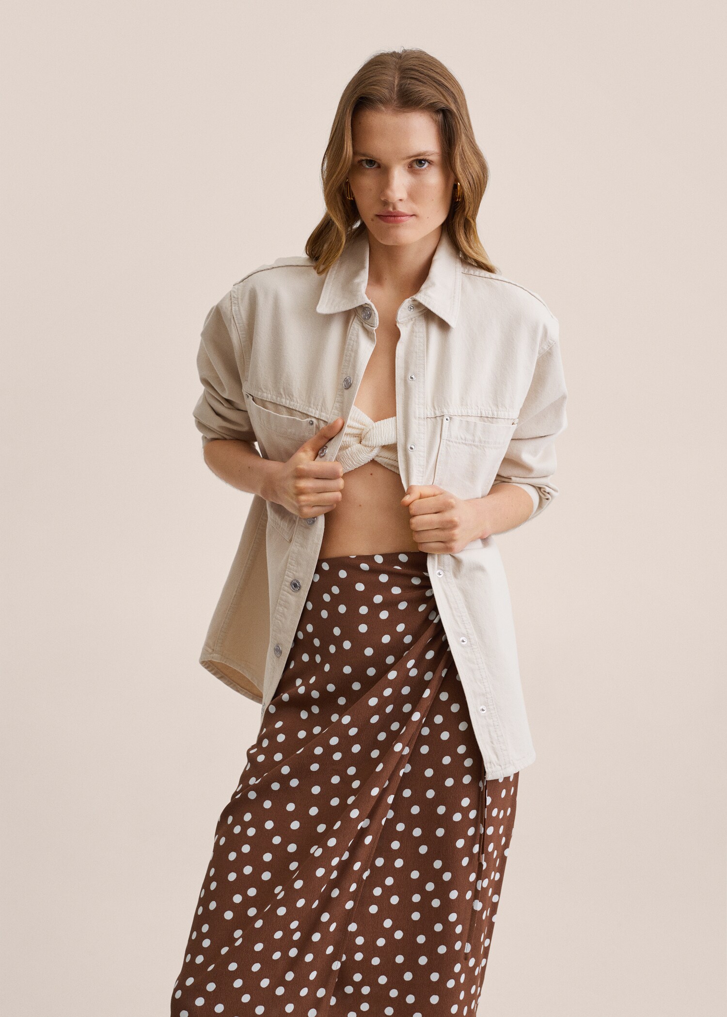 Wrap print skirt - Details of the article 1
