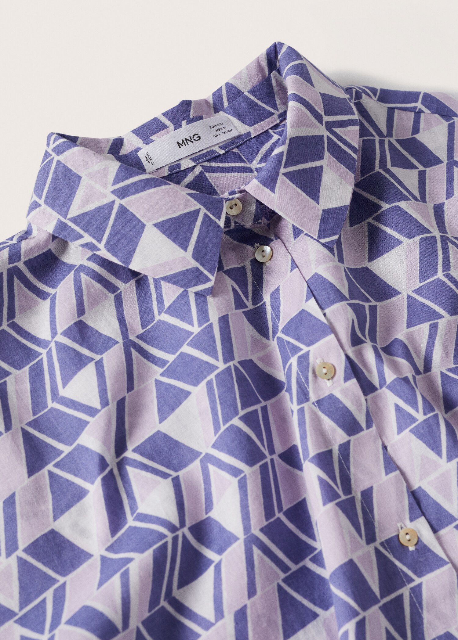 Printed cotton shirt - Details of the article 8