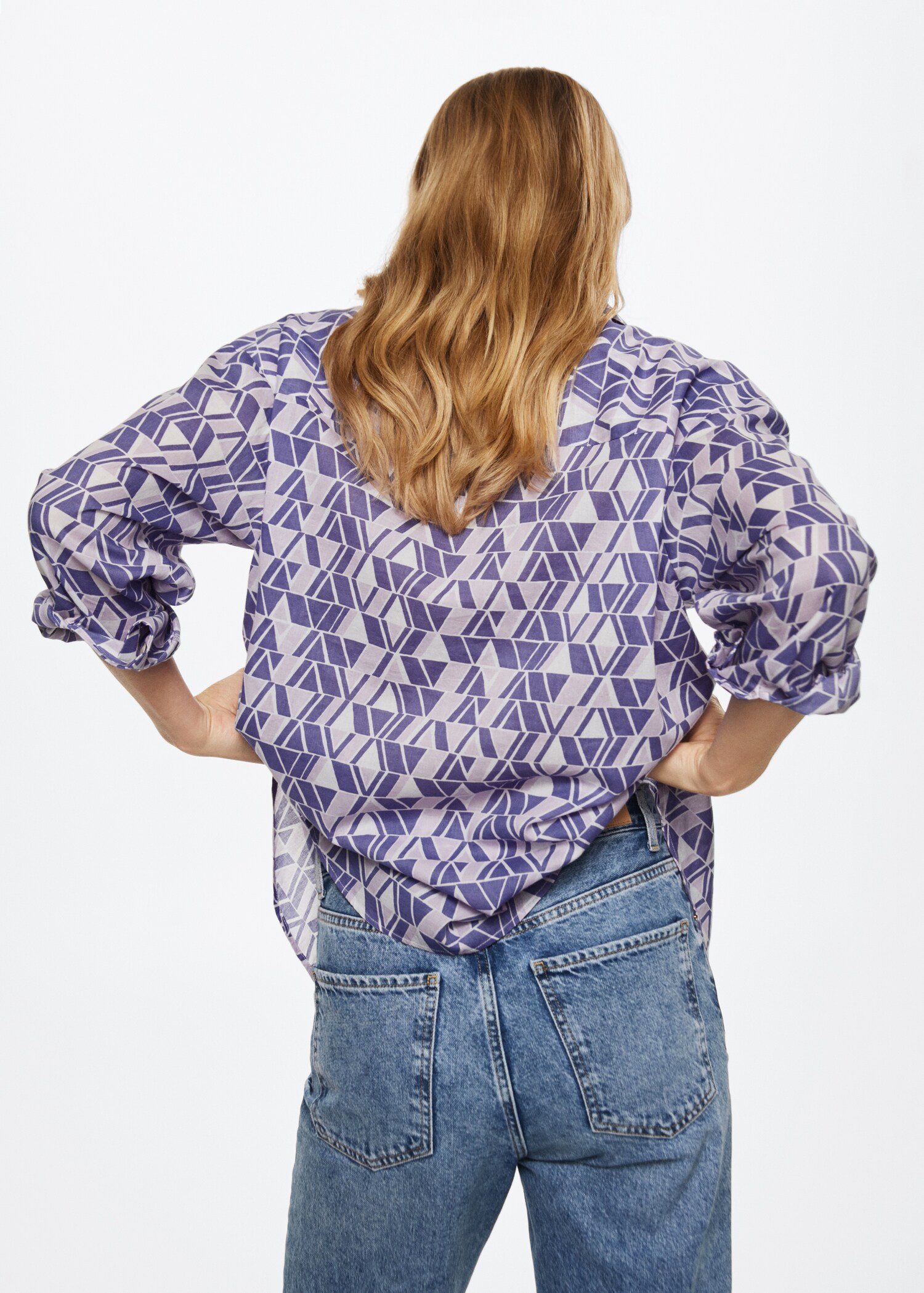 Printed cotton shirt - Reverse of the article