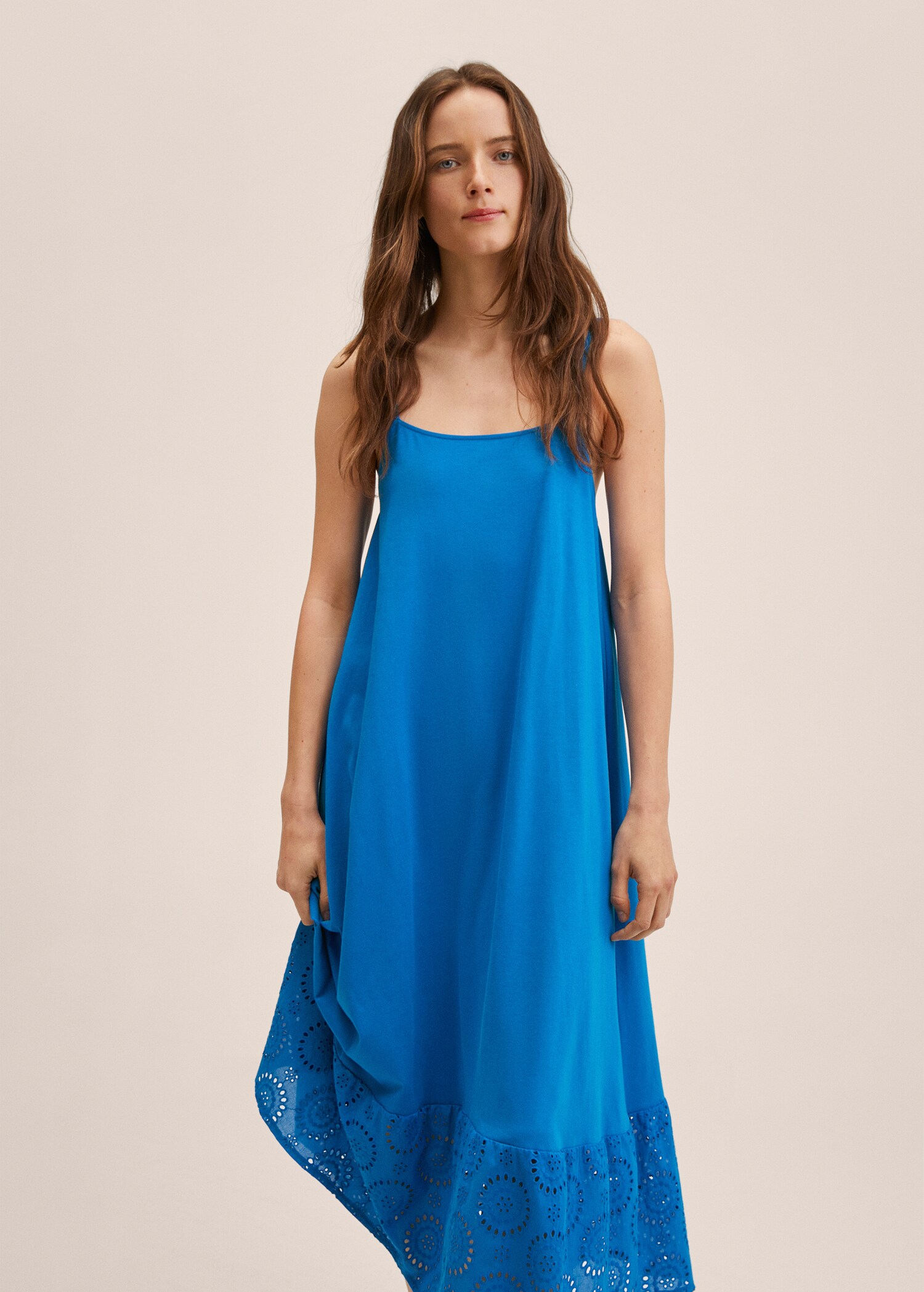 Broderie anglaise cotton dress - Medium plane
