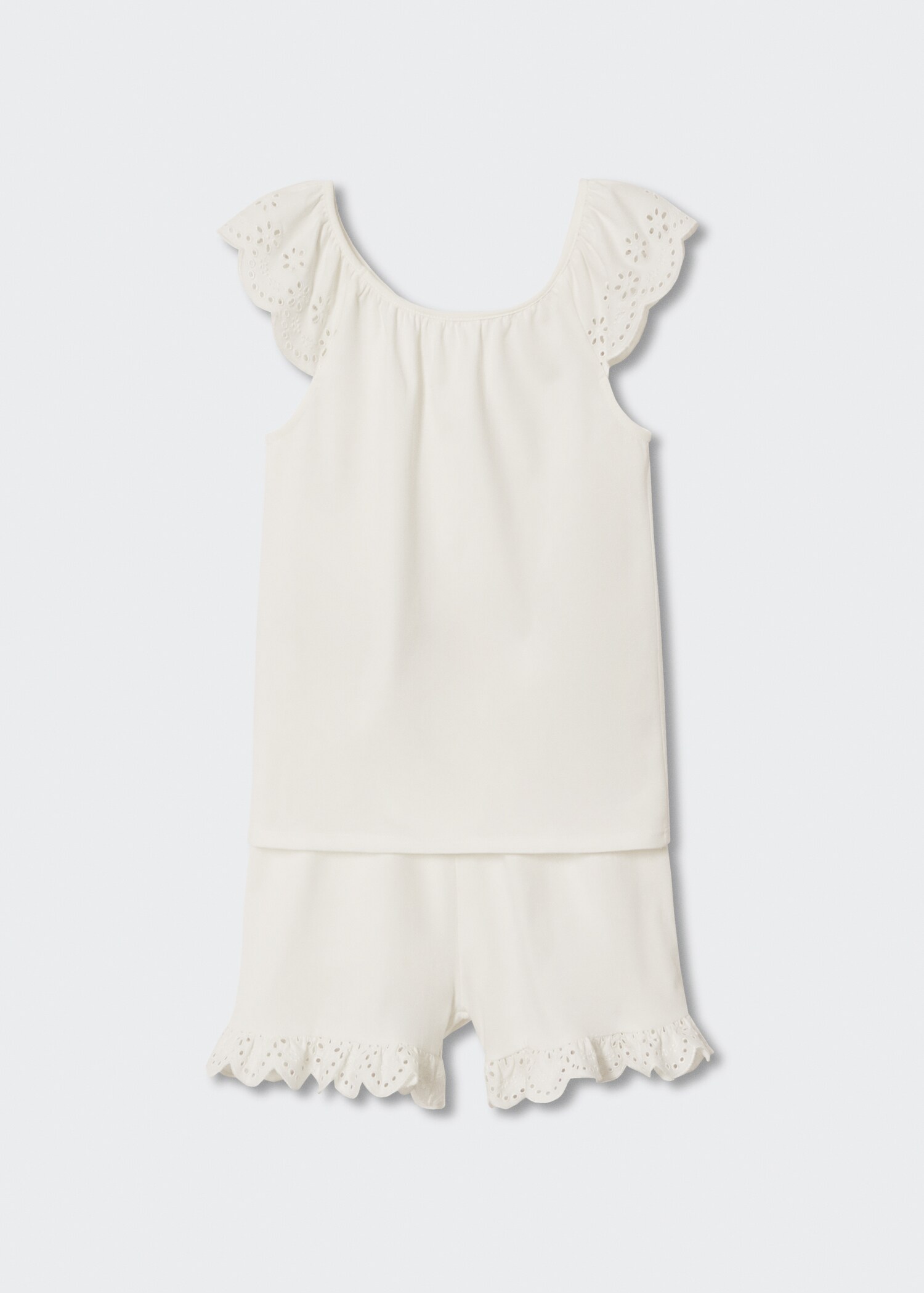 Pijama corto algodón bordado - Artículo sin modelo