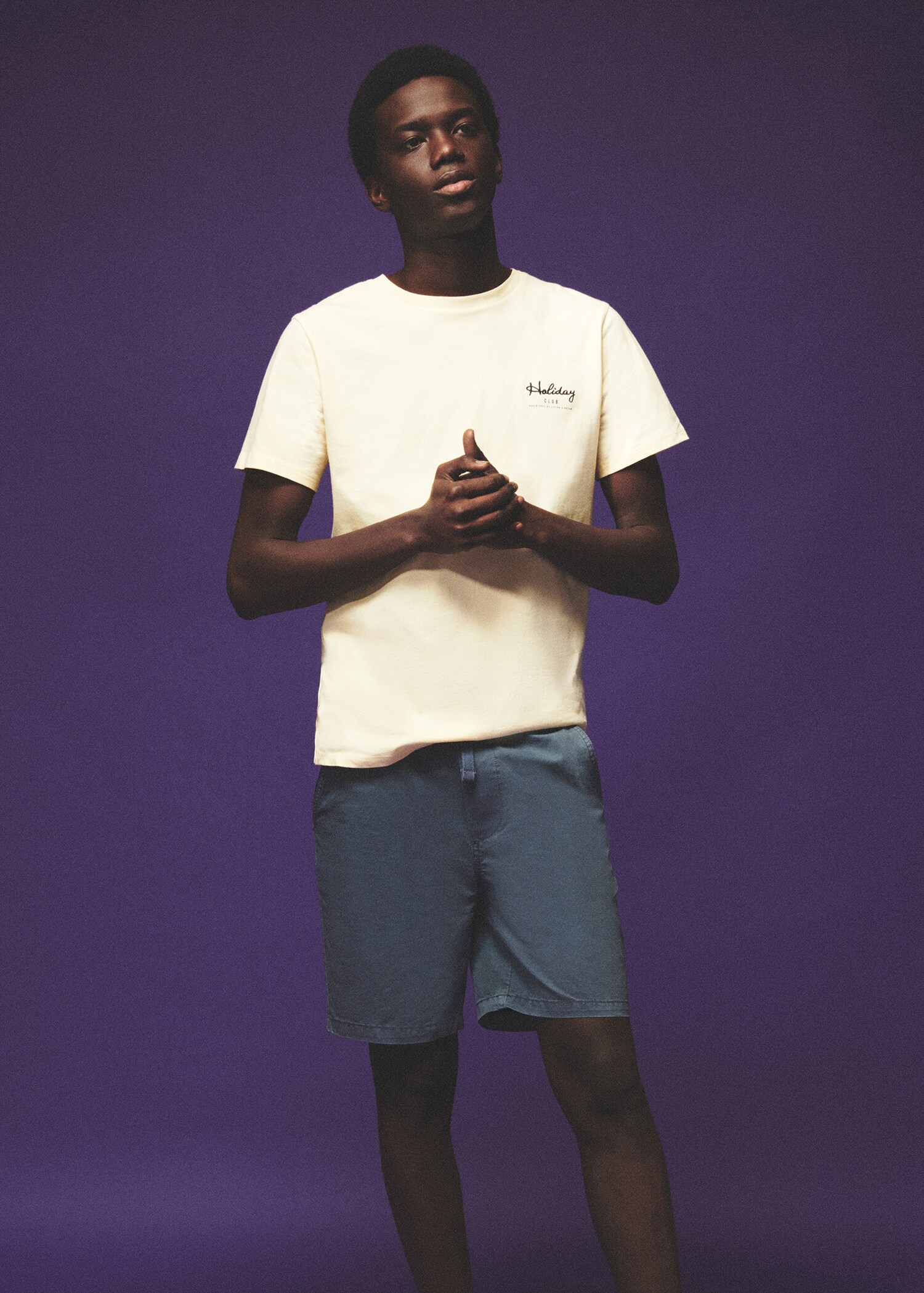 Cotton shorts with elastic waist - Details of the article 5