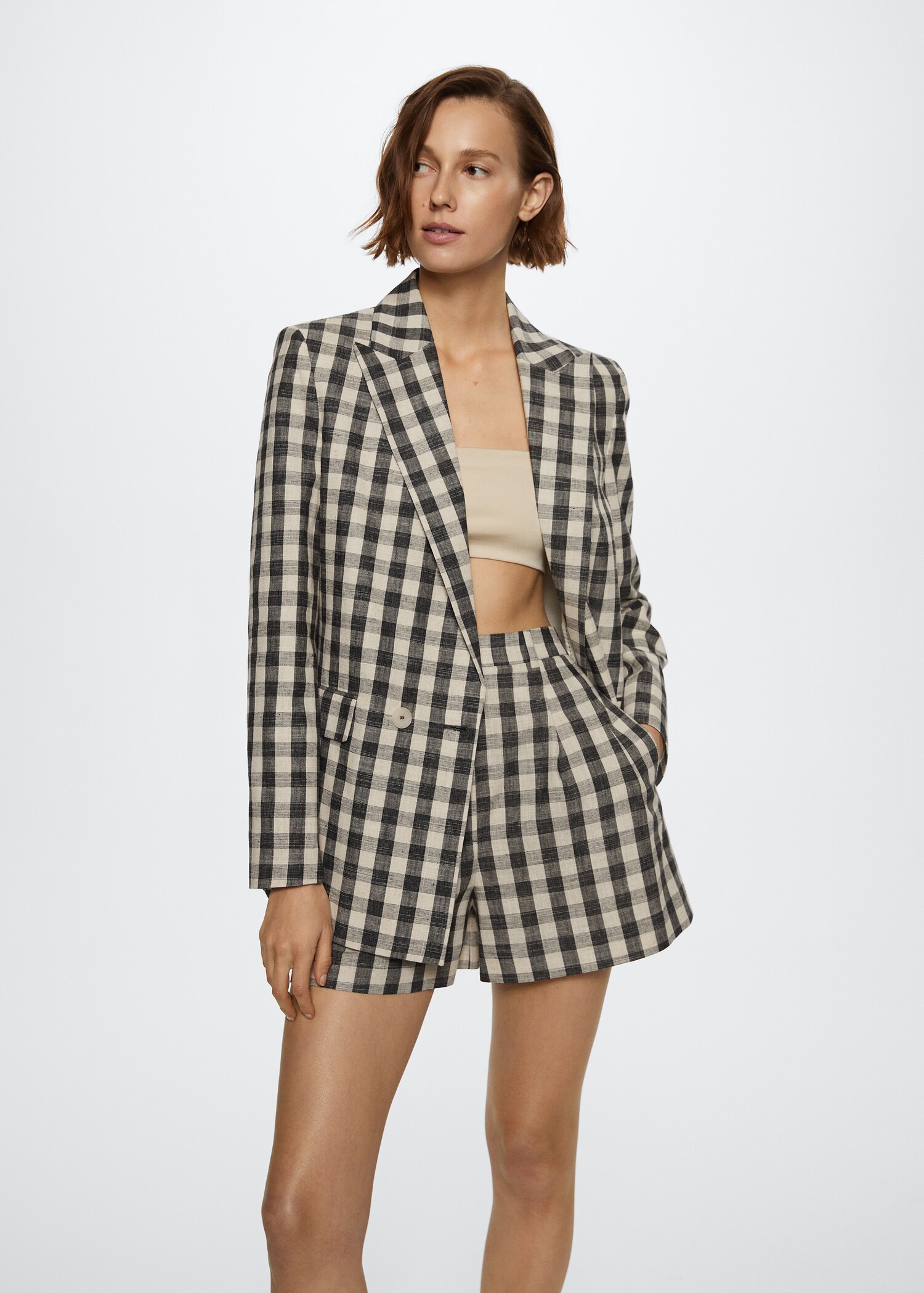Blazer fato quadrados - Plano médio