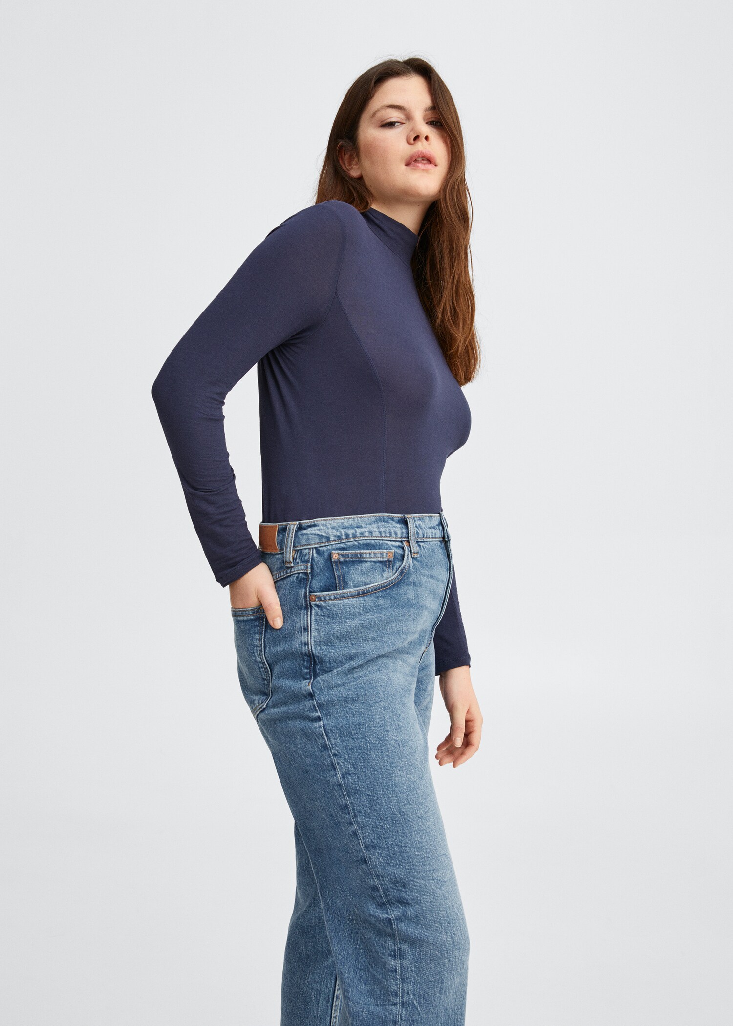 Comfort Mom-Jeans mit hoher Bundhöhe - Detail des Artikels 5