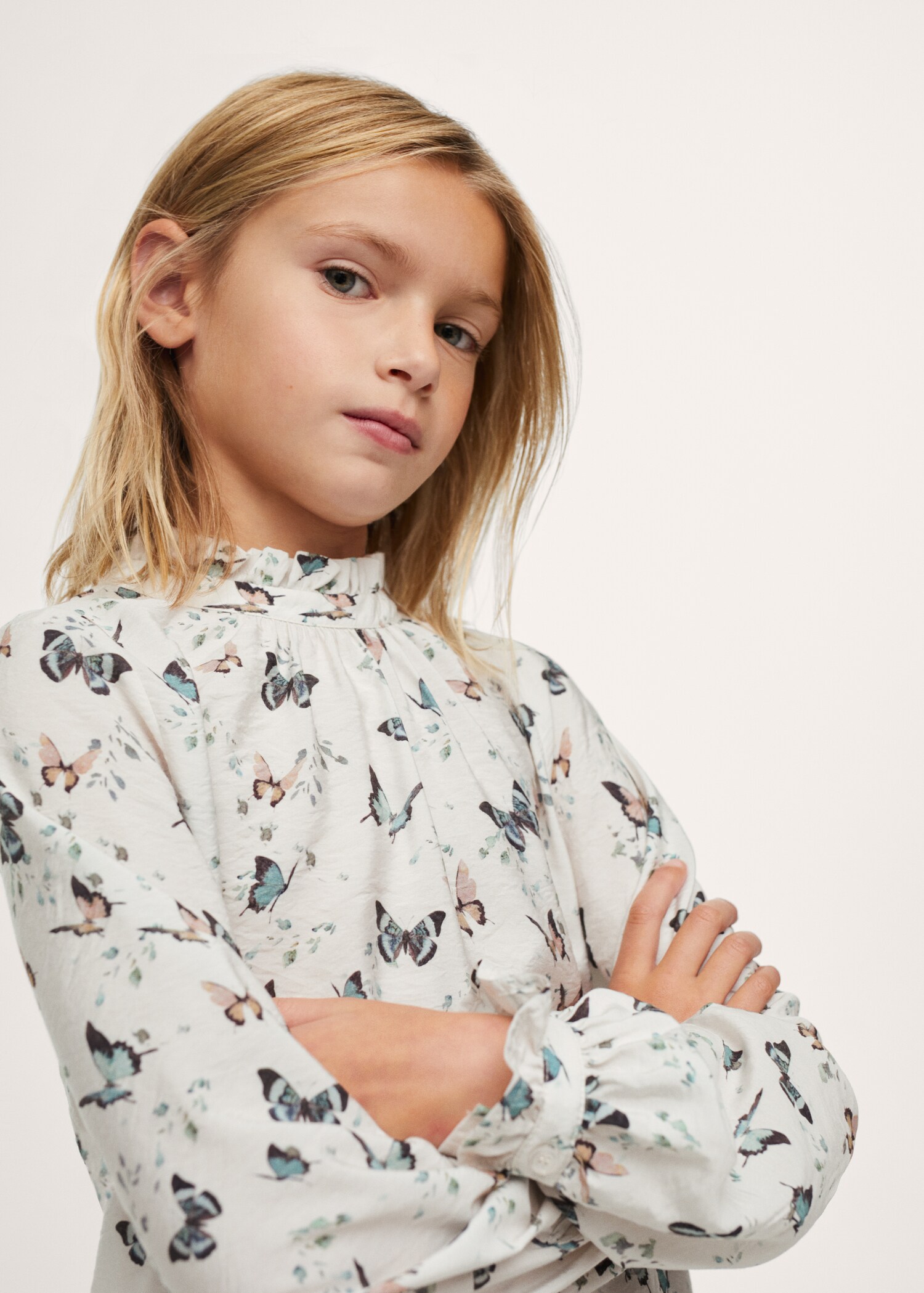 Butterfly-print blouse - Details of the article 1