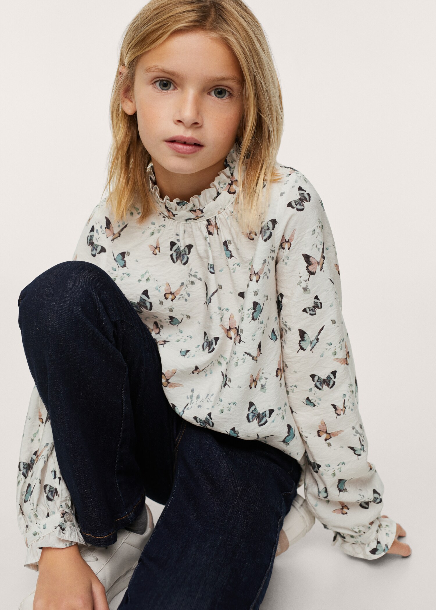 Butterfly-print blouse - Details of the article 2