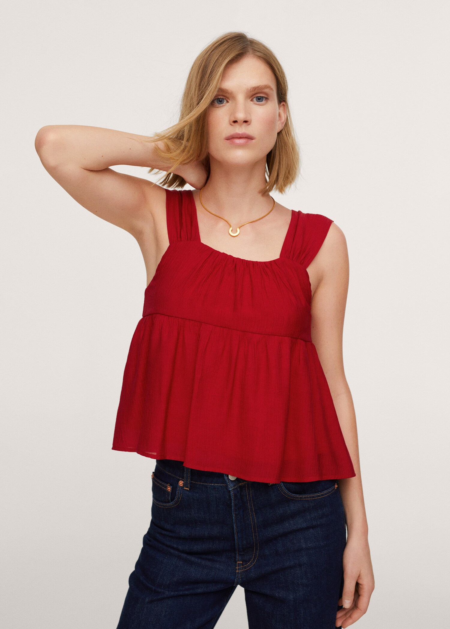 Ruffled strap top - Medium plane