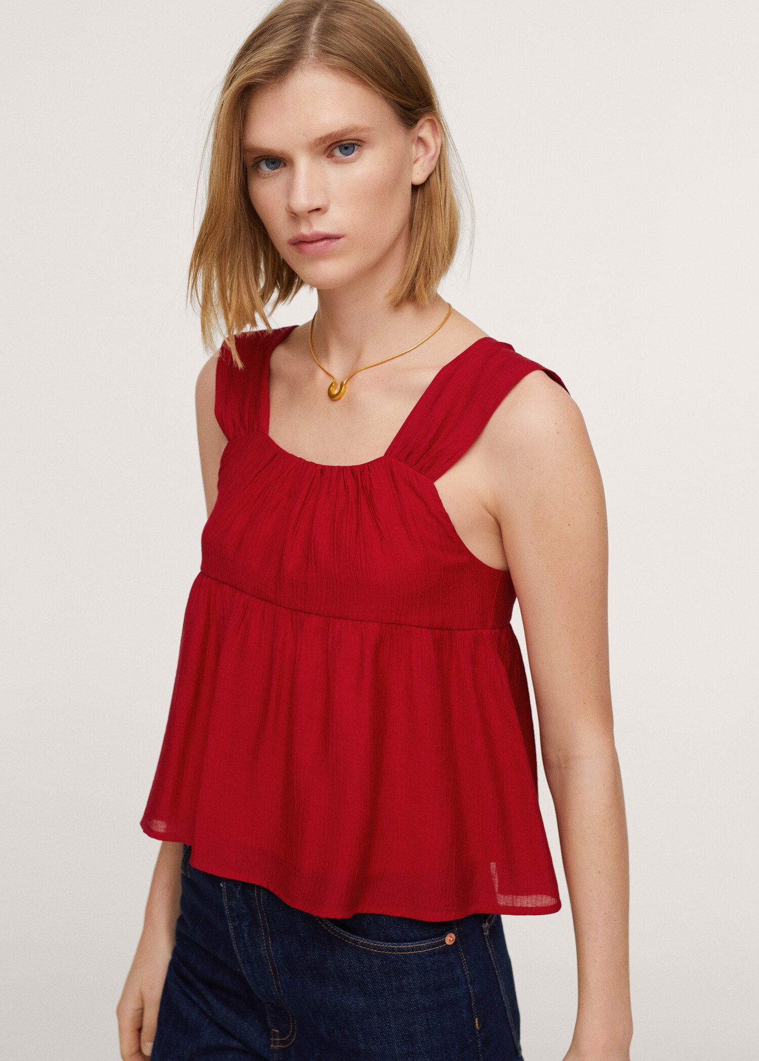 Ruffled strap top - Details of the article 1