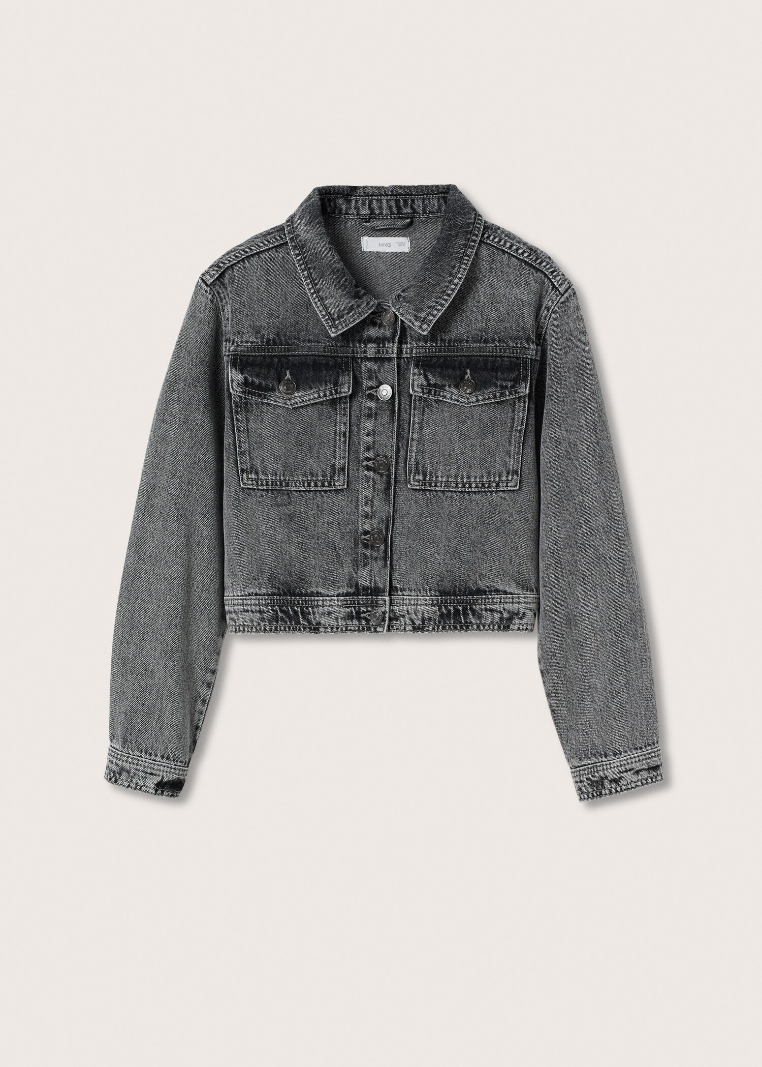 Cazadora crop denim - Artículo sin modelo