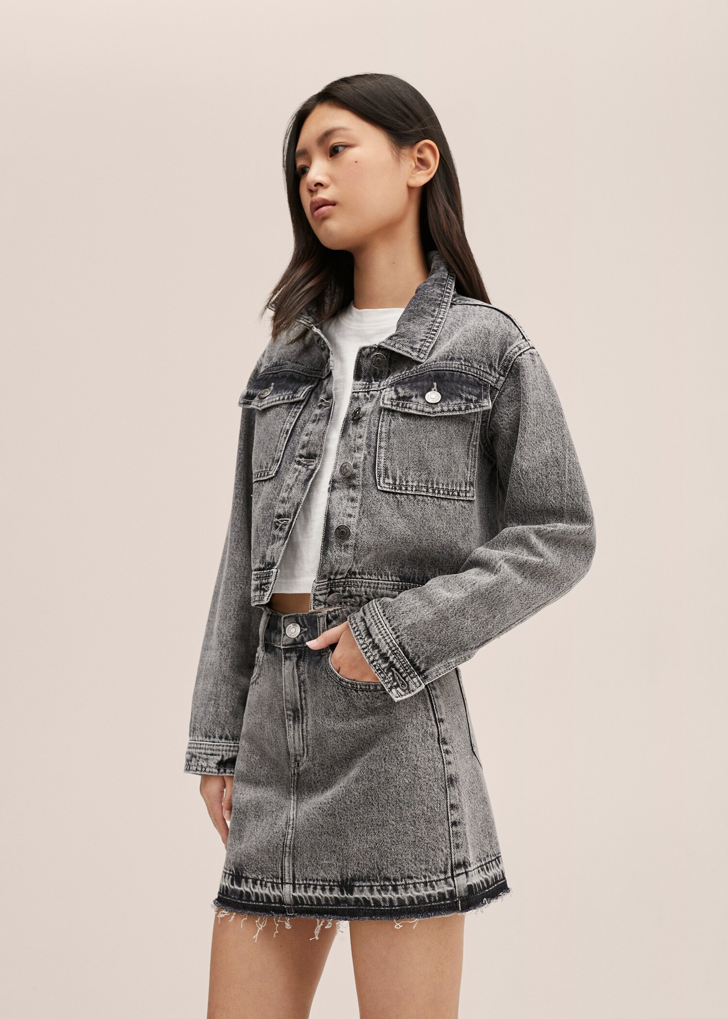 Cazadora crop denim - Detalle del artículo 1