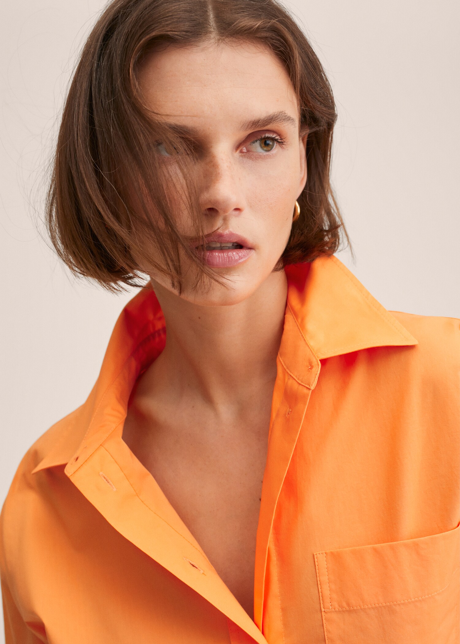 Oversize cotton shirt - Details of the article 2