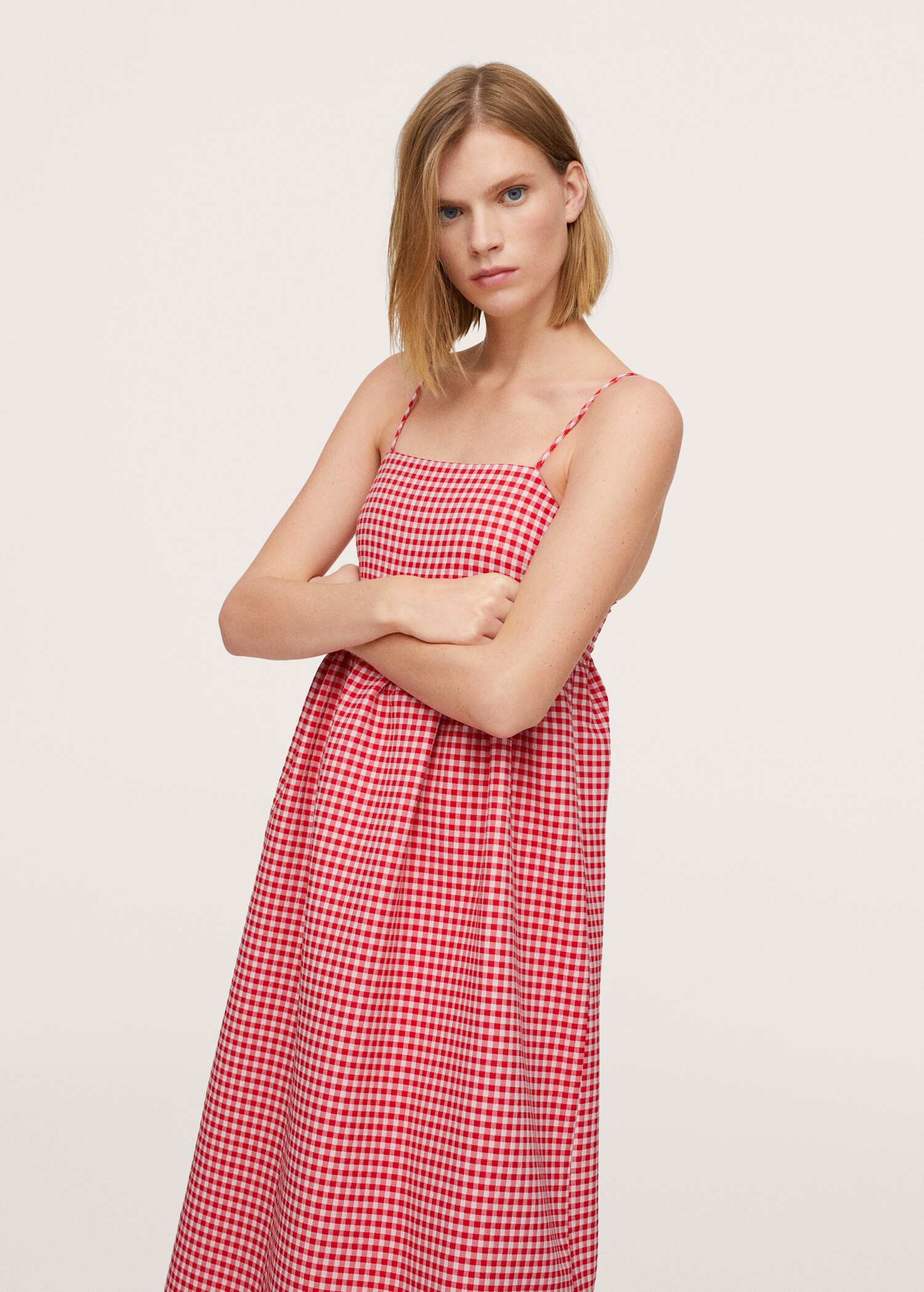 Gingham check cottoned dress - Medium plane