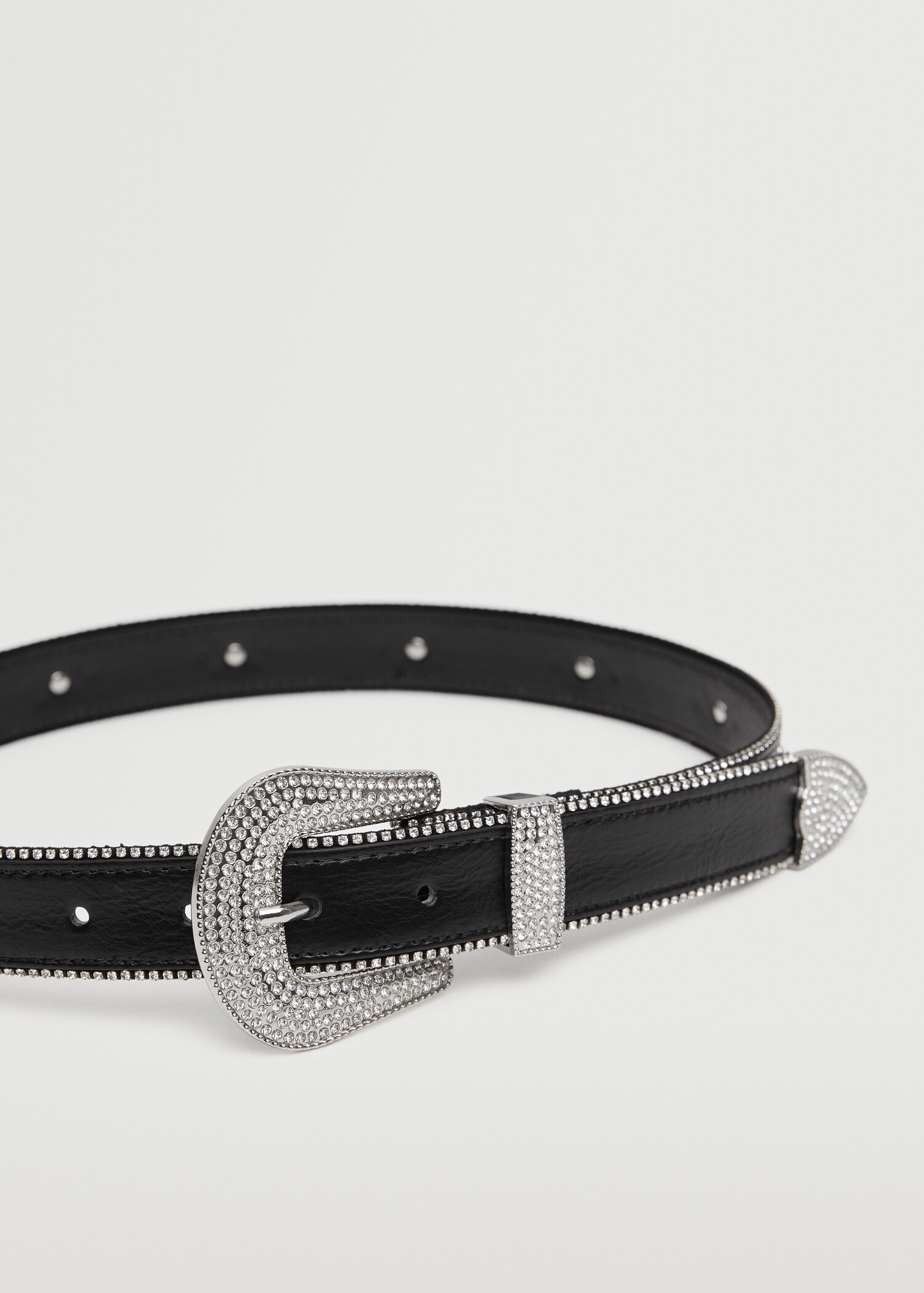 Strass buckle belt - Medium plane