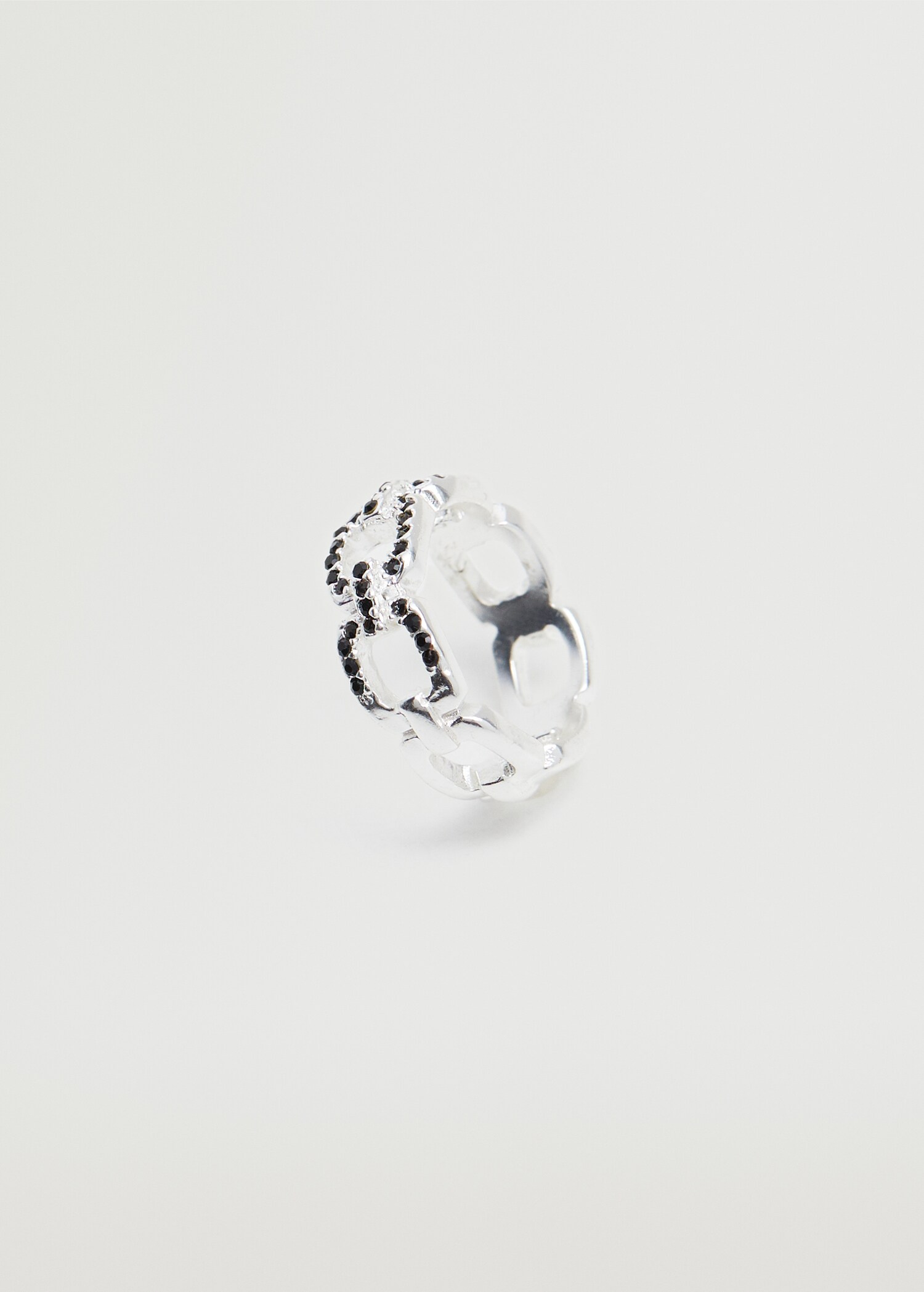 Anillo combinado brillantes - Plano medio