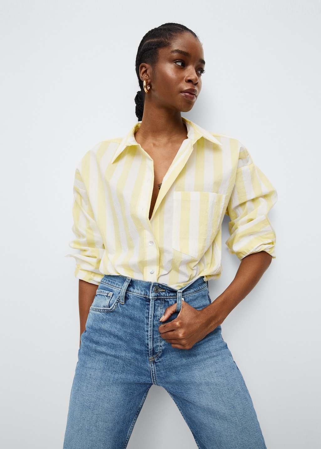 Yellow cropped jeans hotsell