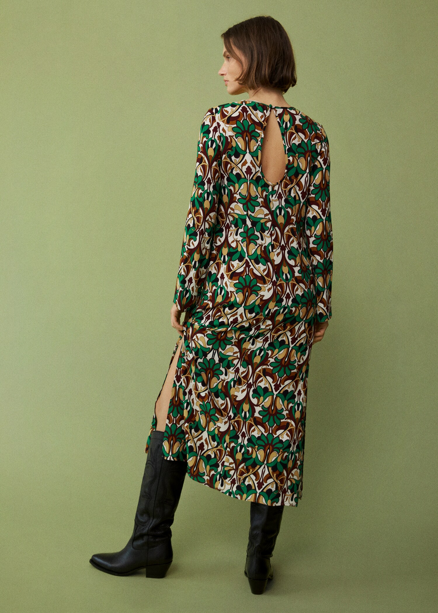 Vestido estampado abertura  - Detalle del artículo 6