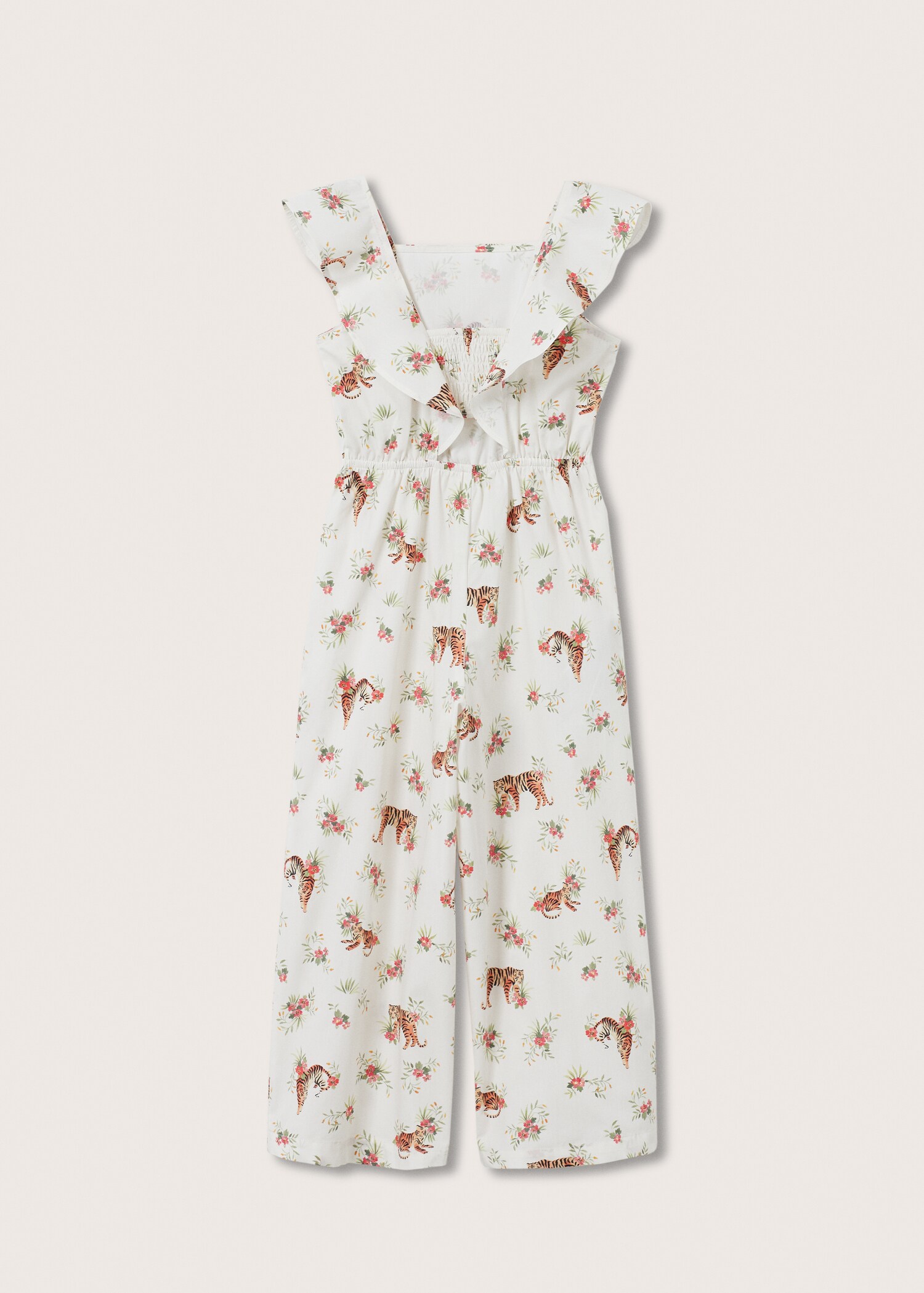 Tiger-print jumpsuit - Reverse of the article