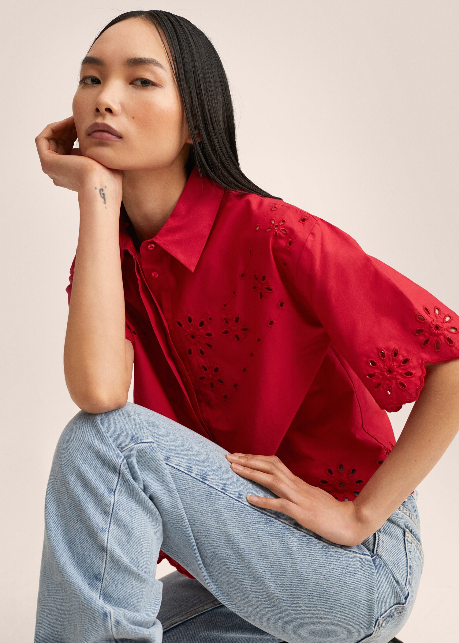 Camisa algodón bordada - Detalle del artículo 1