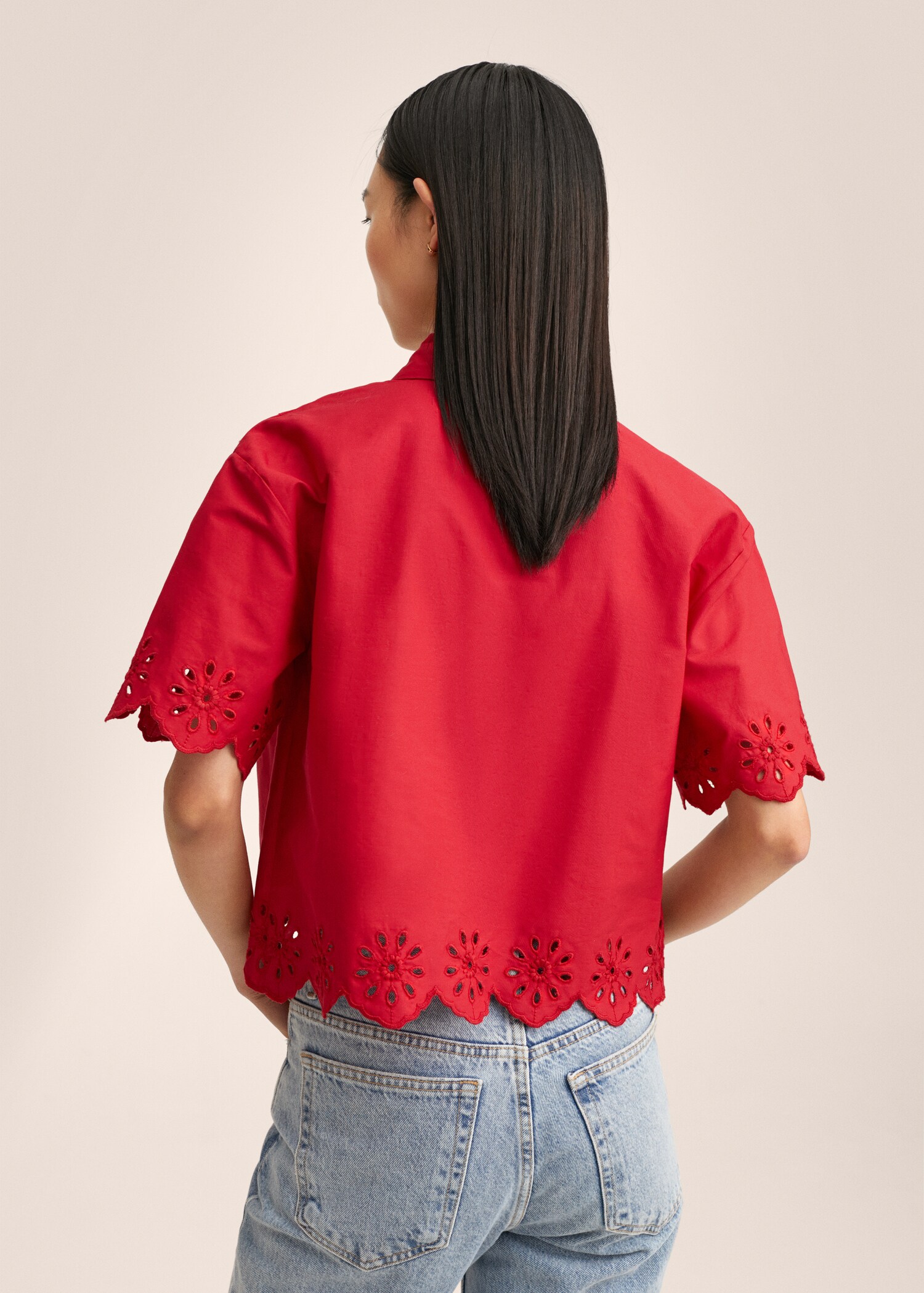 Camisa algodón bordada - Reverso del artículo