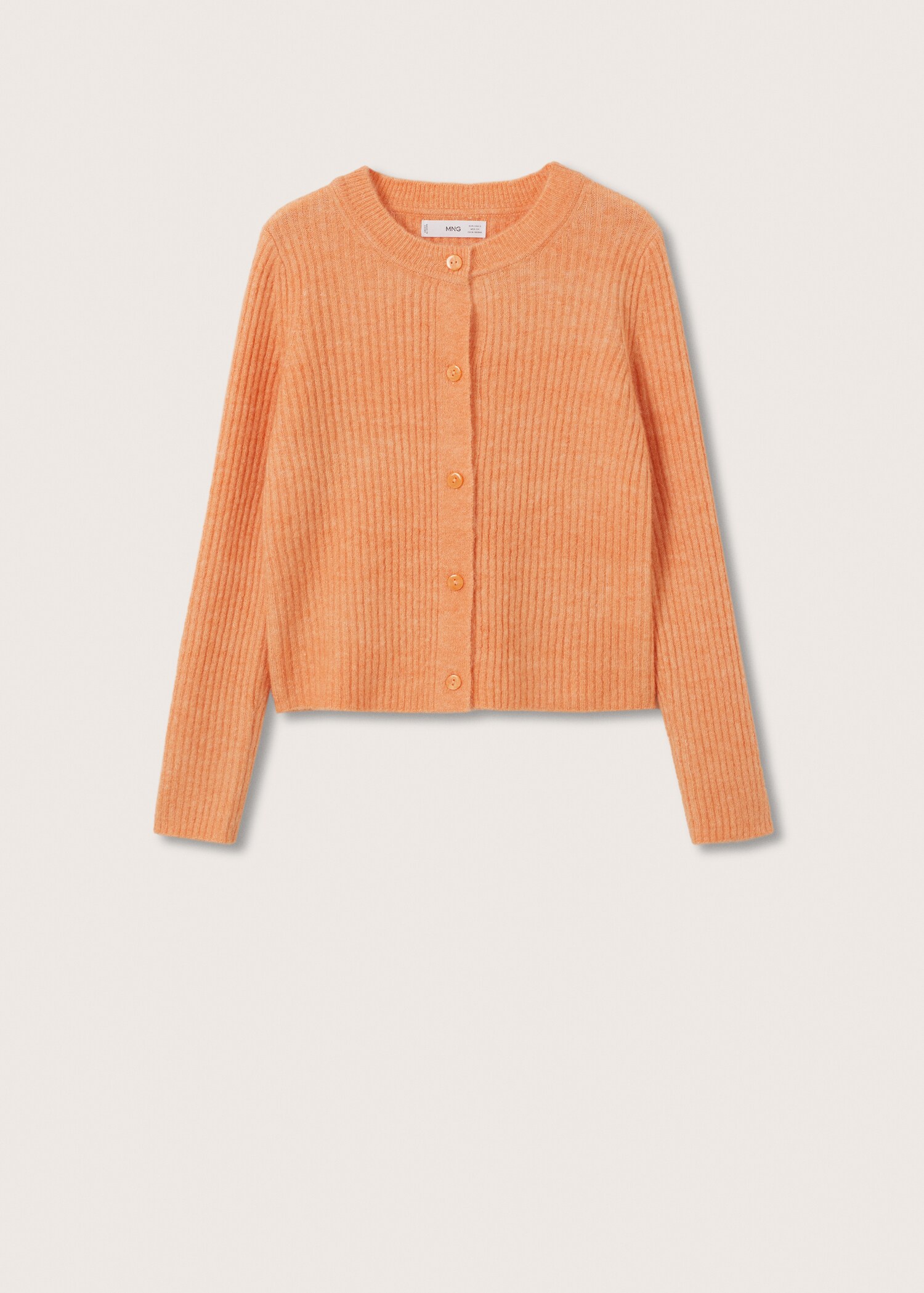 Ribbed knit cardigan - Article without model
