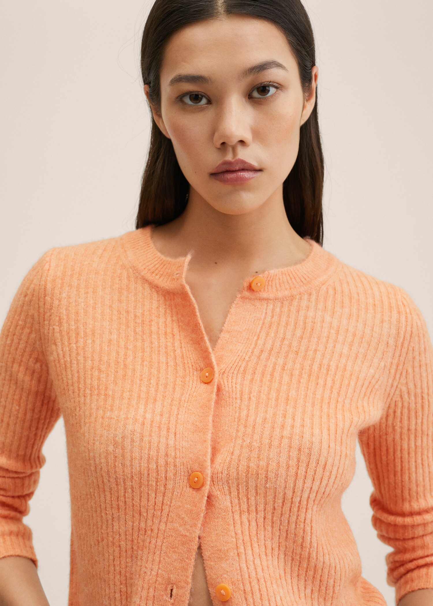 Ribbed knit cardigan - Details of the article 1