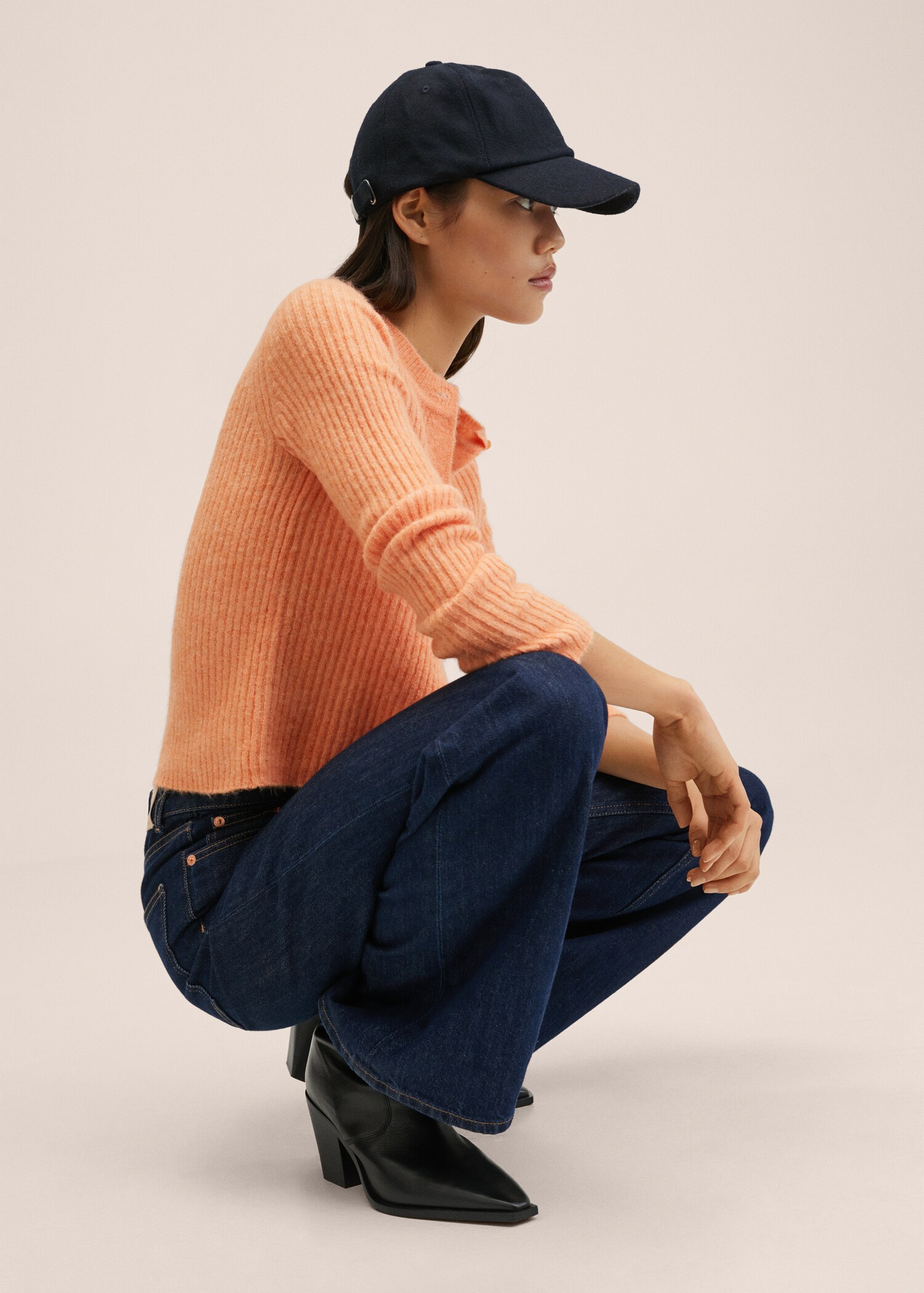 Ribbed knit cardigan - Details of the article 2