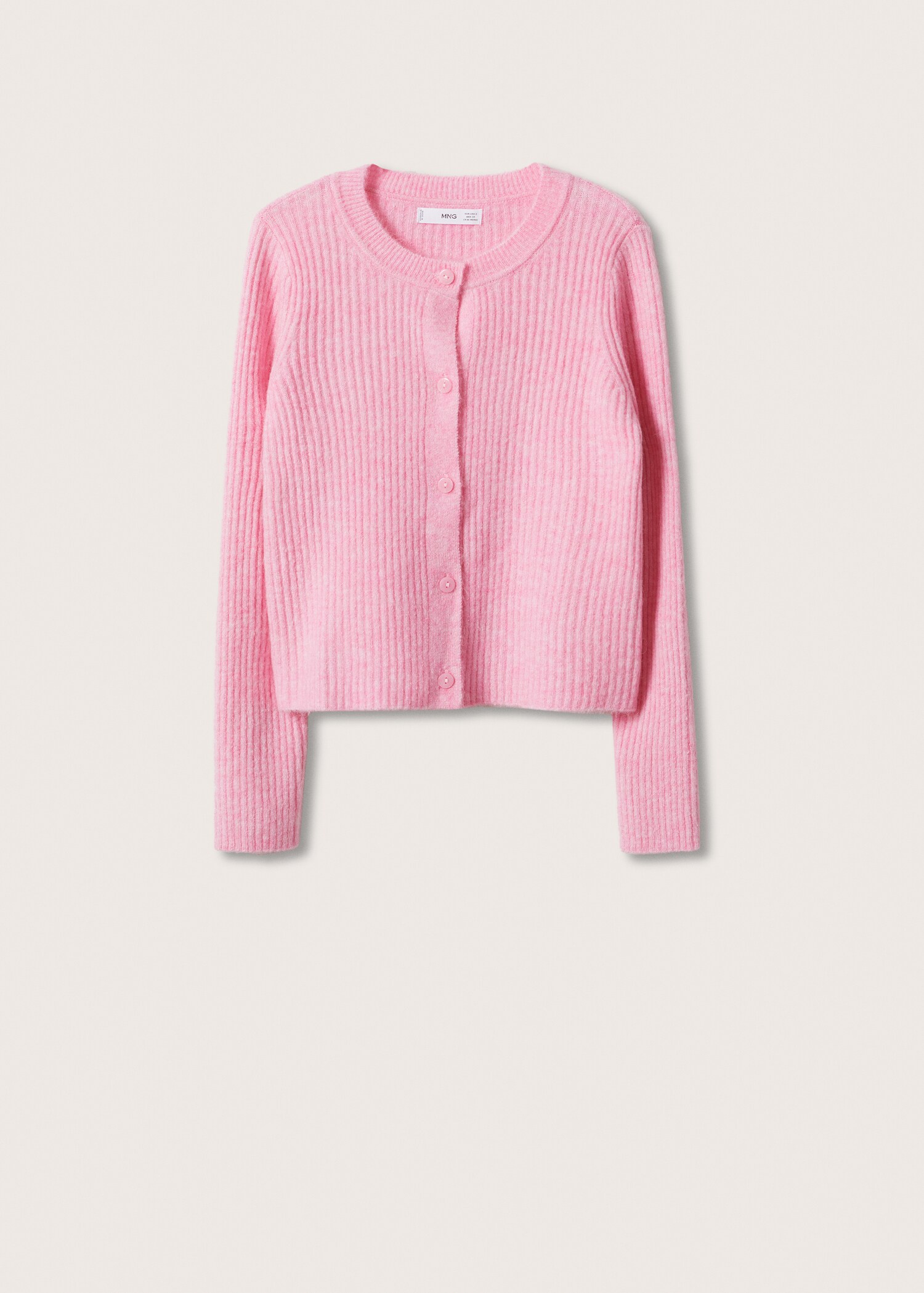 Ribbed knit cardigan - Article without model