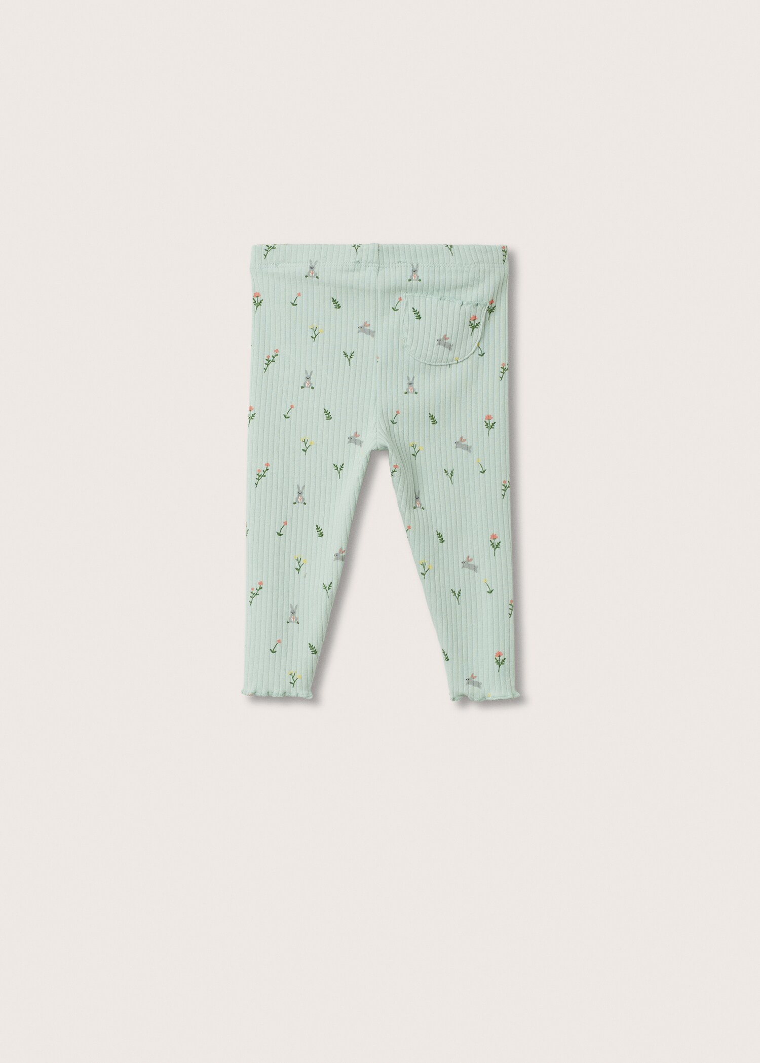Printed cotton leggings - Reverse of the article
