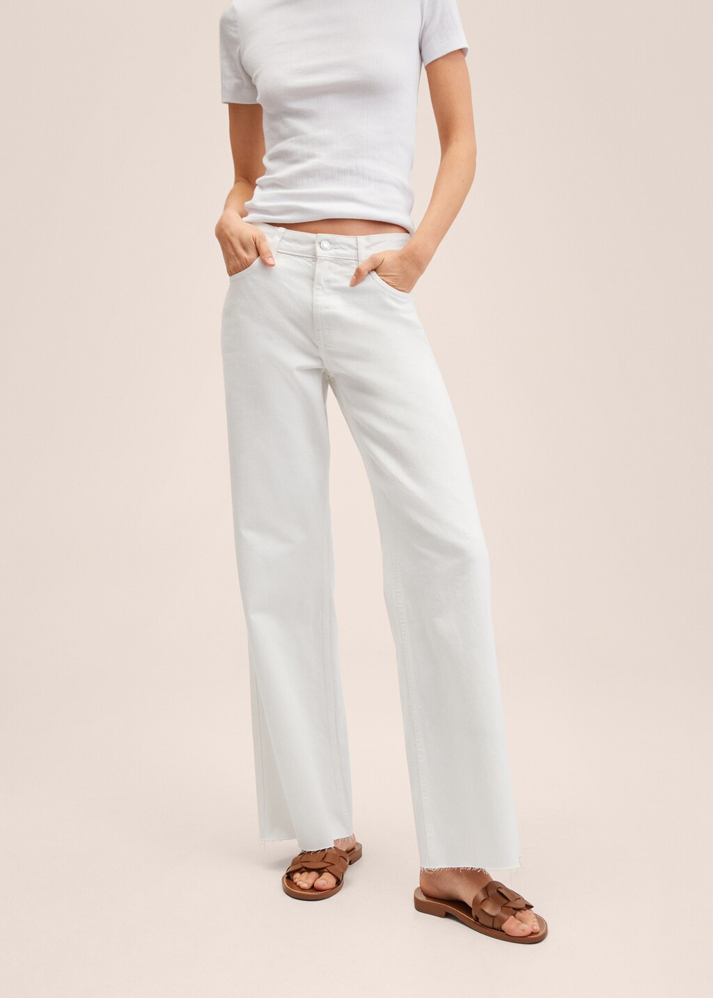 Mango vaqueros blancos hotsell