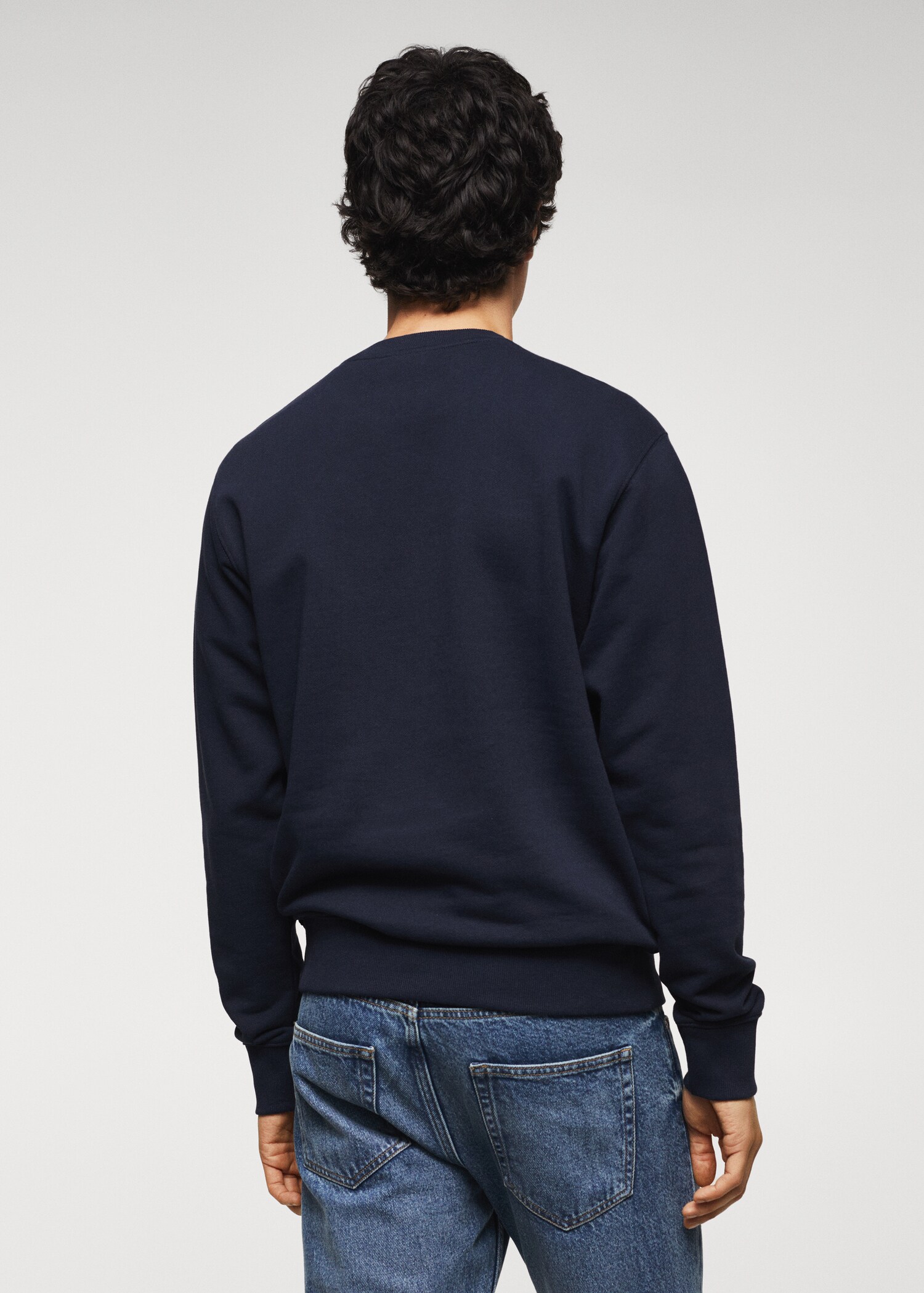 Basic-Baumwollsweatshirt - Rückseite des Artikels