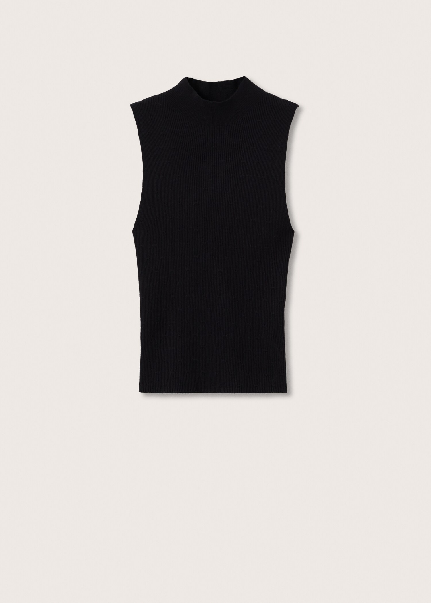 Perkins-neck ribbed top - Article without model