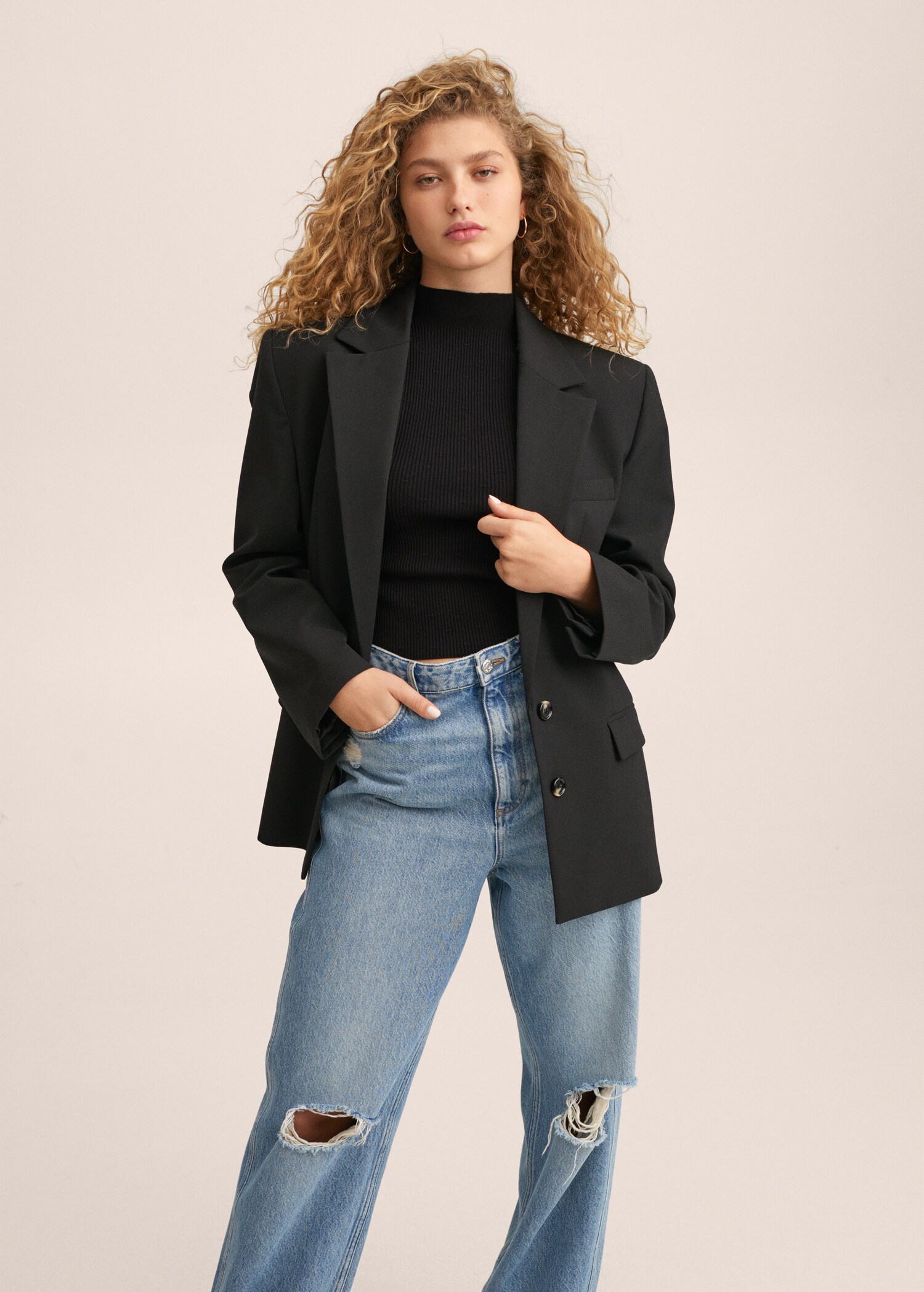 Perkins-neck ribbed top - Details of the article 2