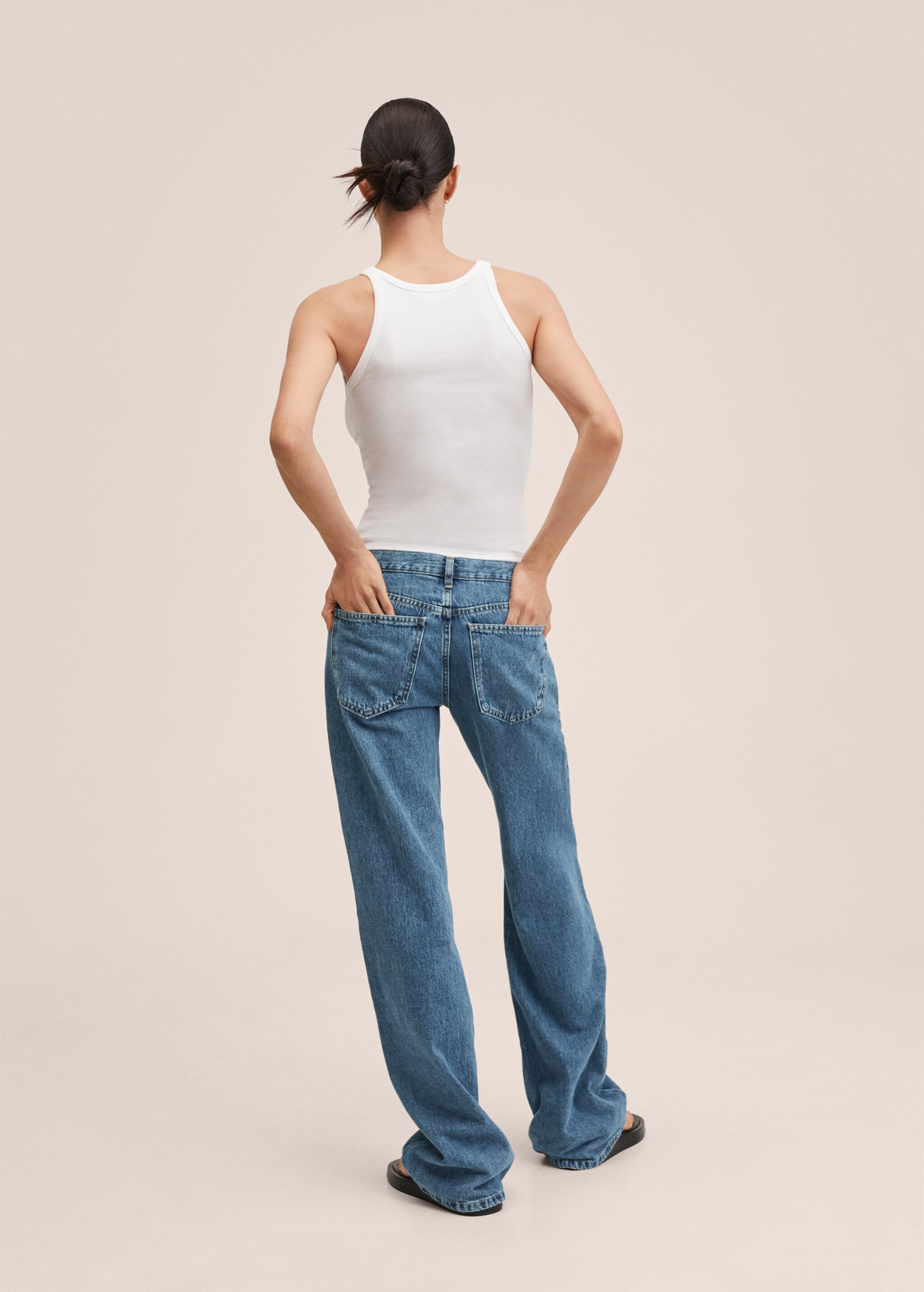 Low waist wideleg jeans - Reverse of the article