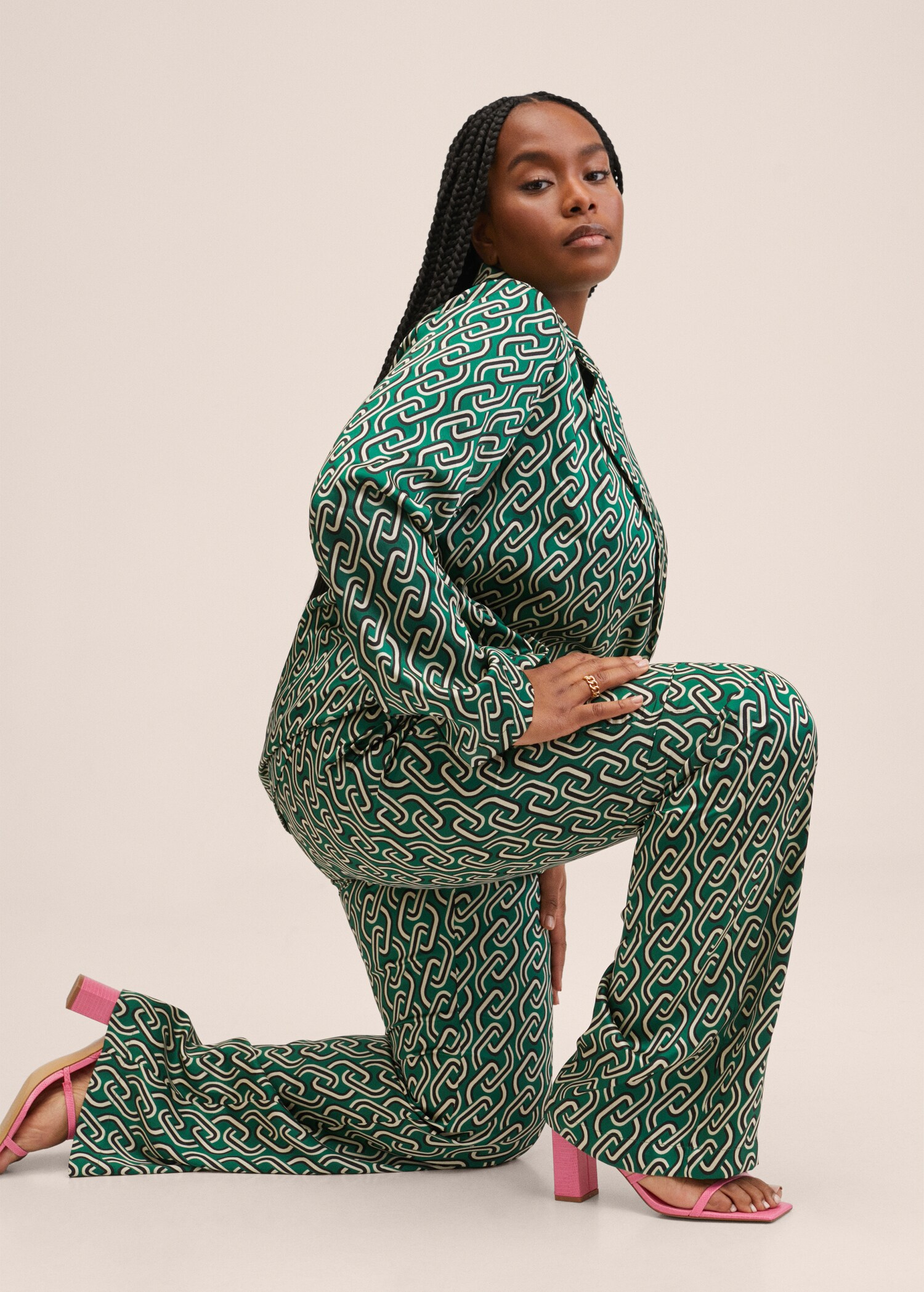 Chain print trousers - Details of the article 4