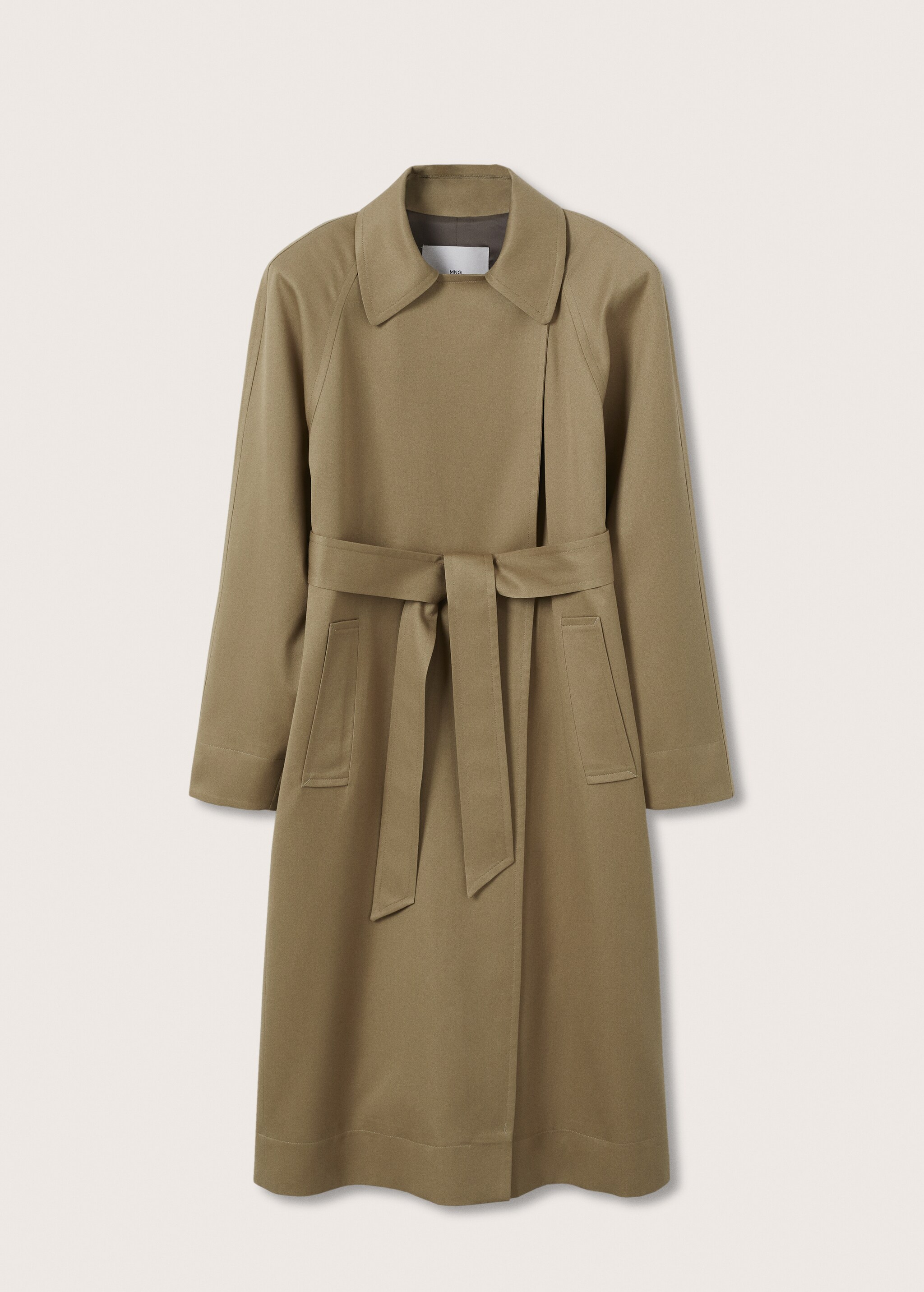 Lyocell trench coat with shoulder pads - Article without model