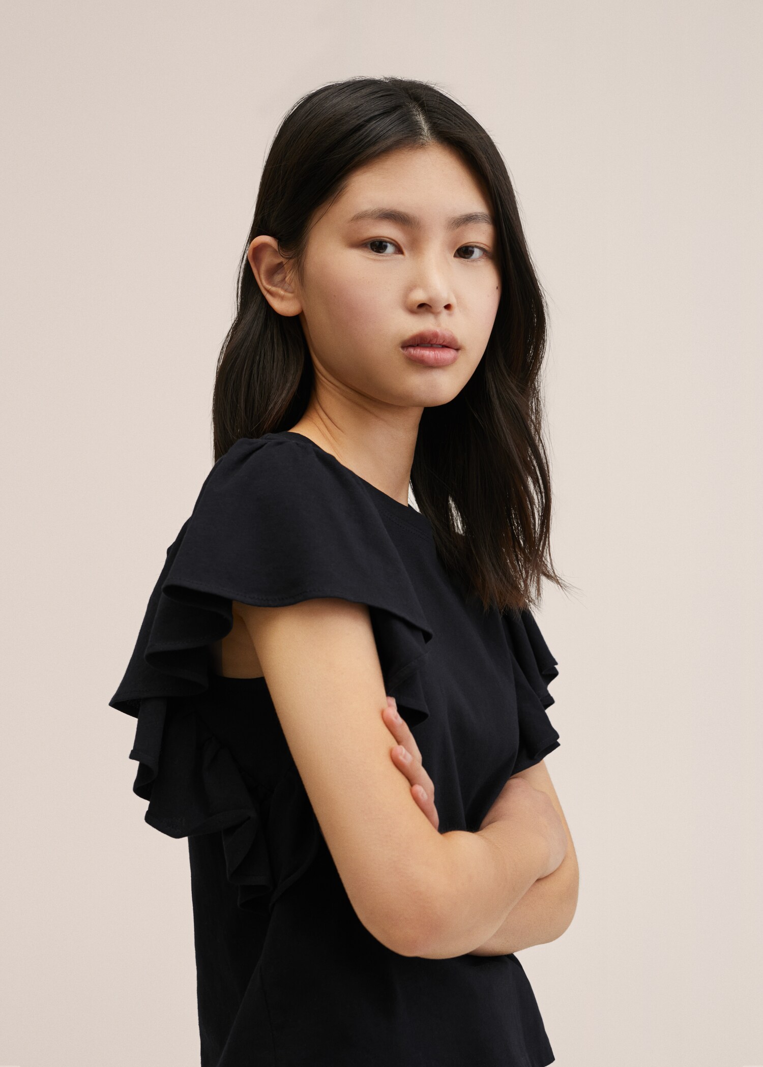 Frills cotton t-shirt - Details of the article 2