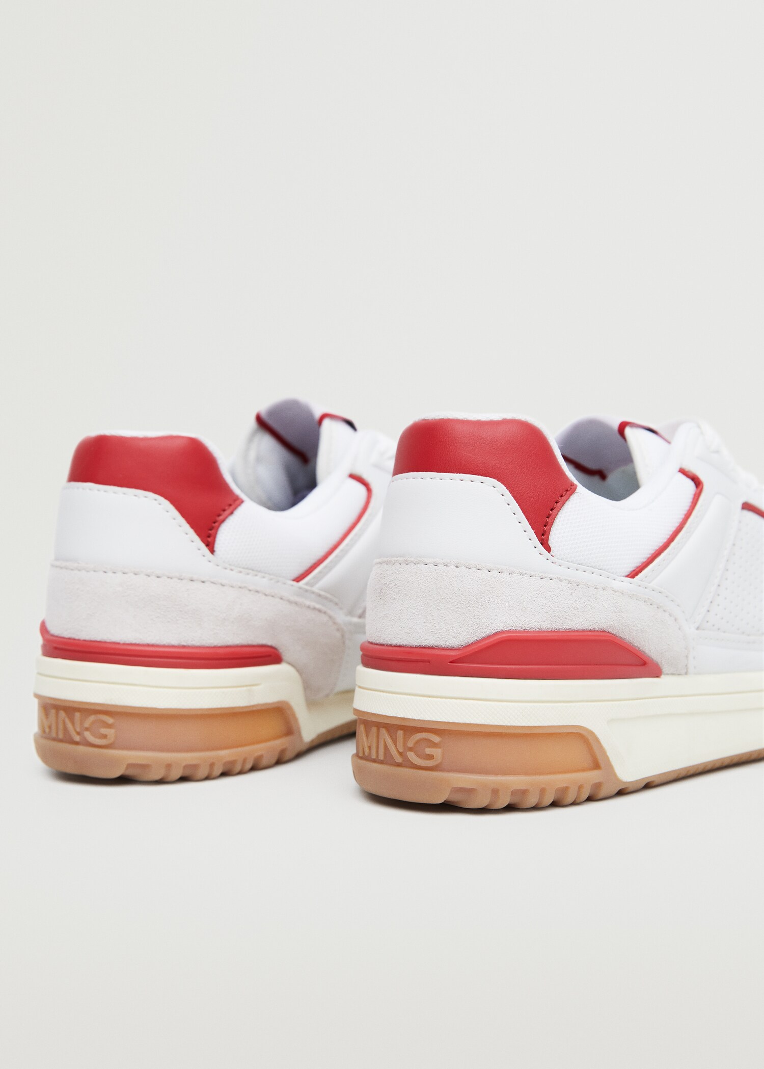Lace-up mixed sneakers - Details of the article 2
