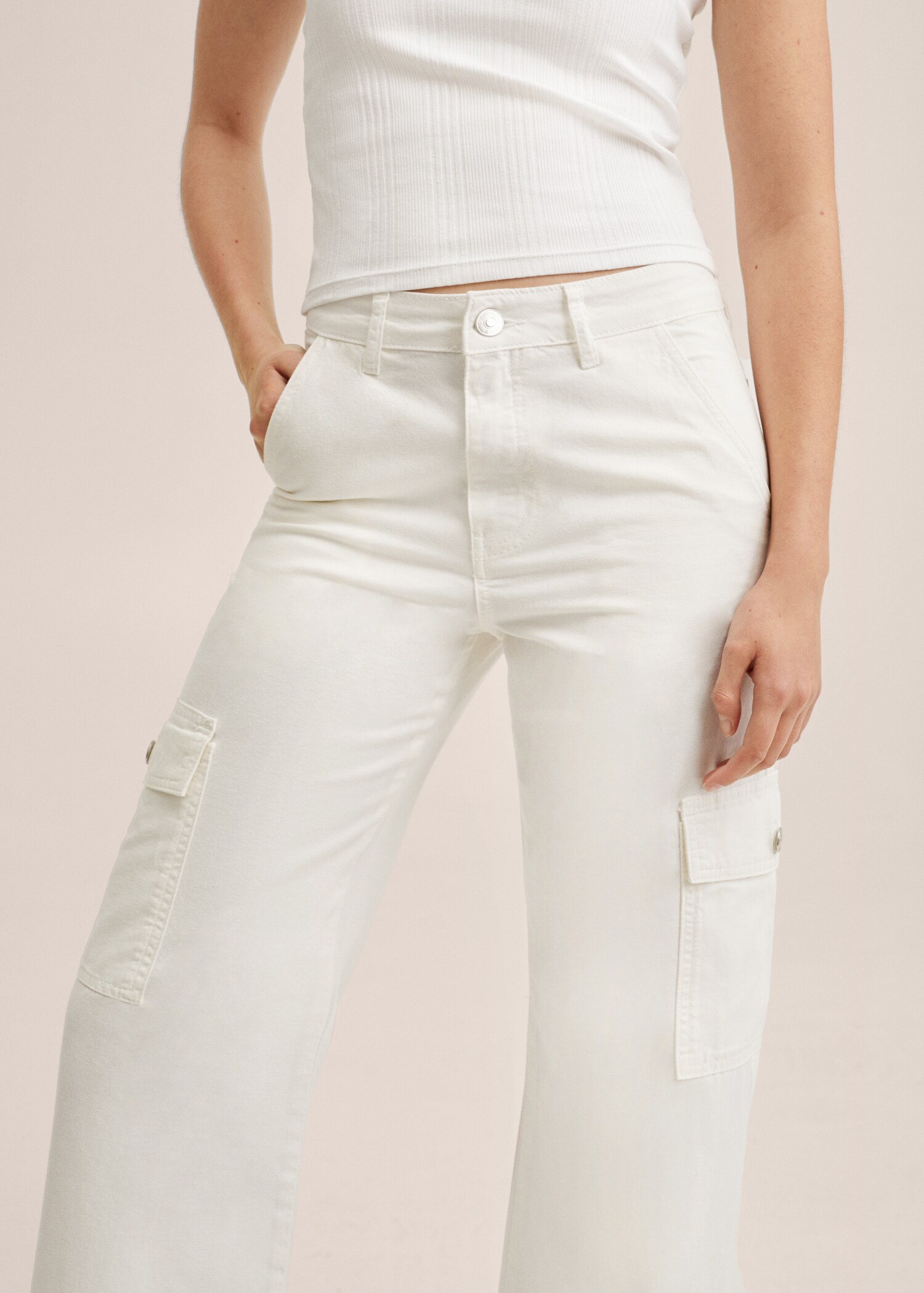 Pantalons cargo cropped cotó - Detall de l'article 1