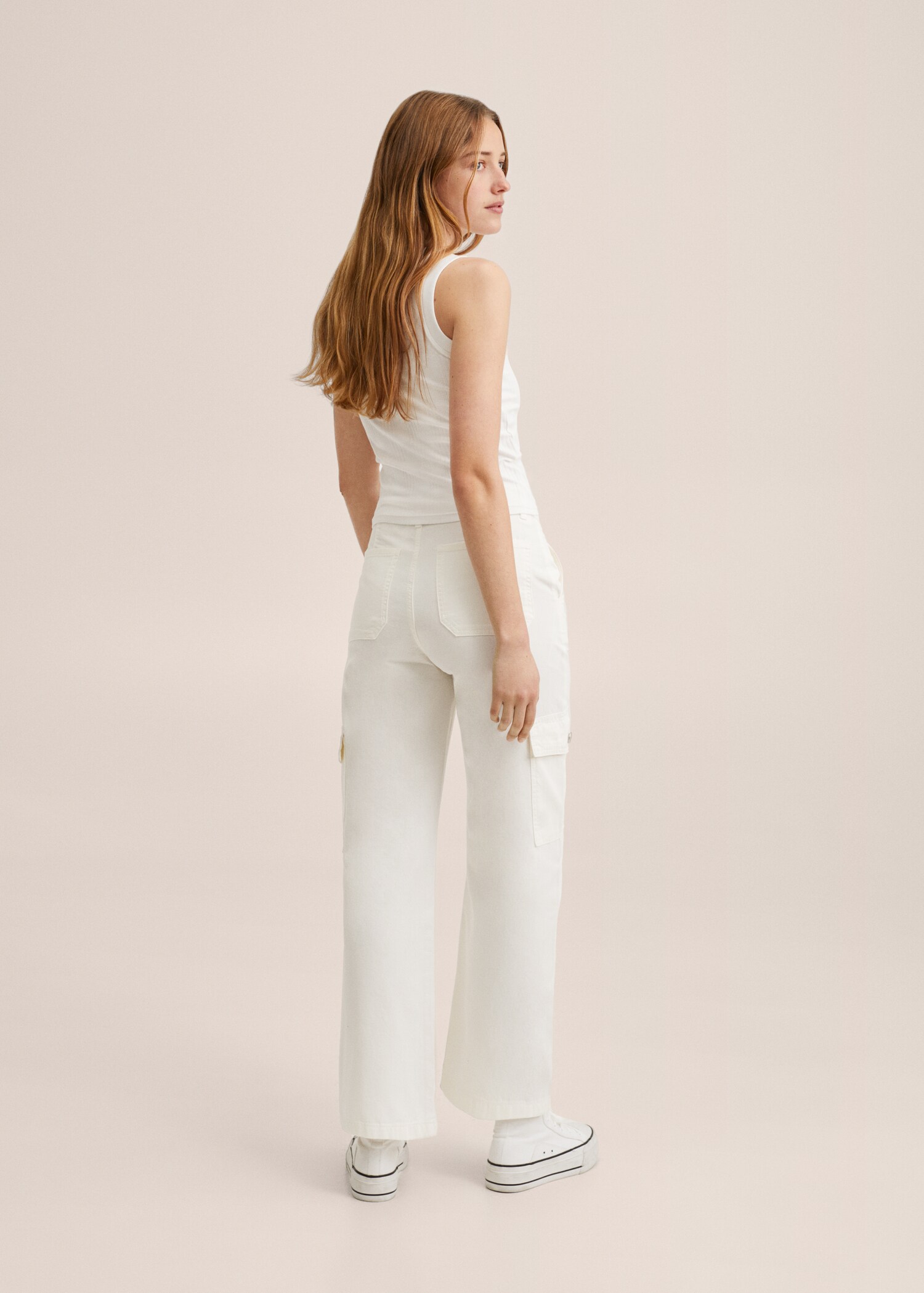 Pantalons cargo cropped cotó - Revers de l'article