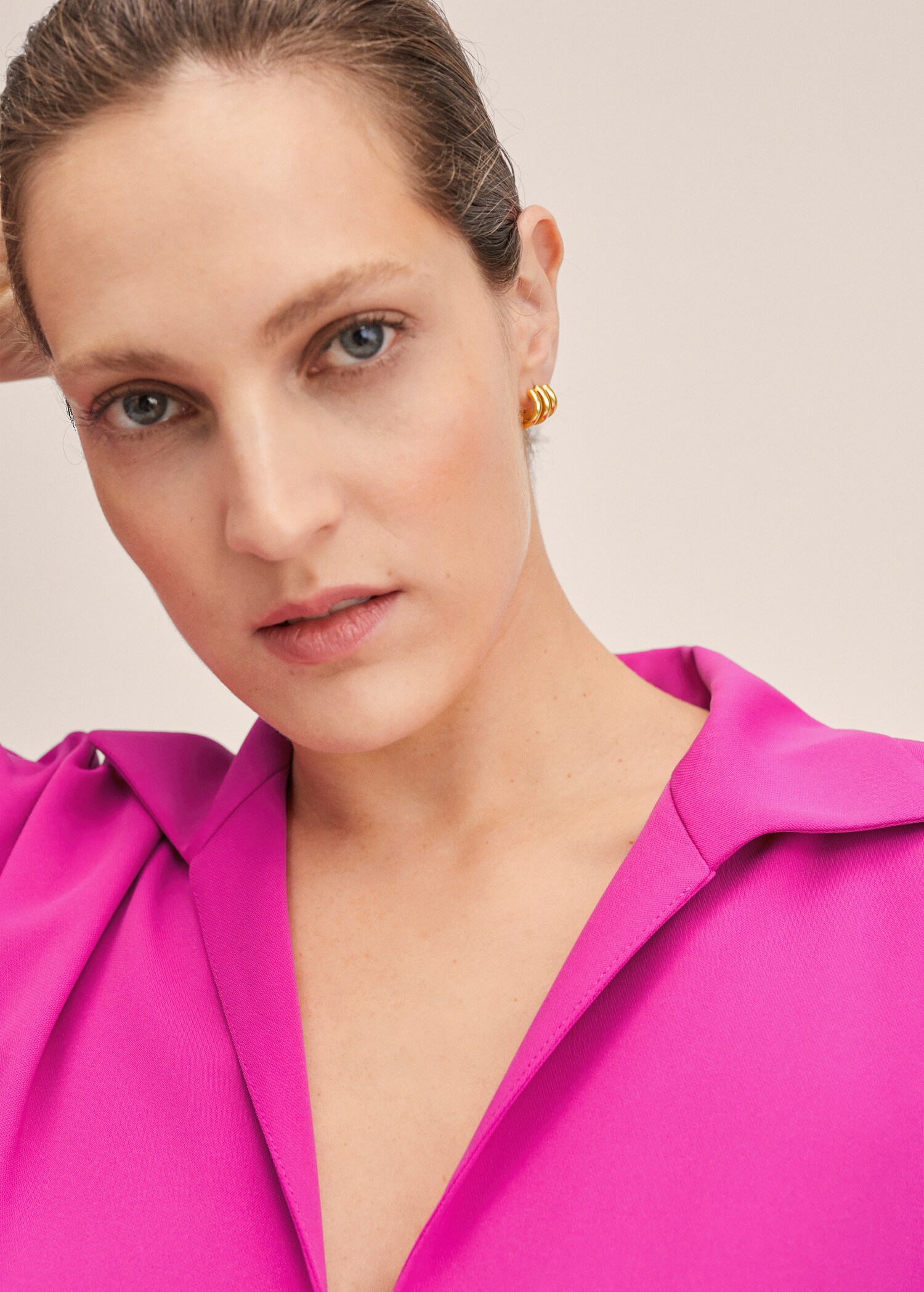 Blusa satinada oversize - Detalle del artículo 1
