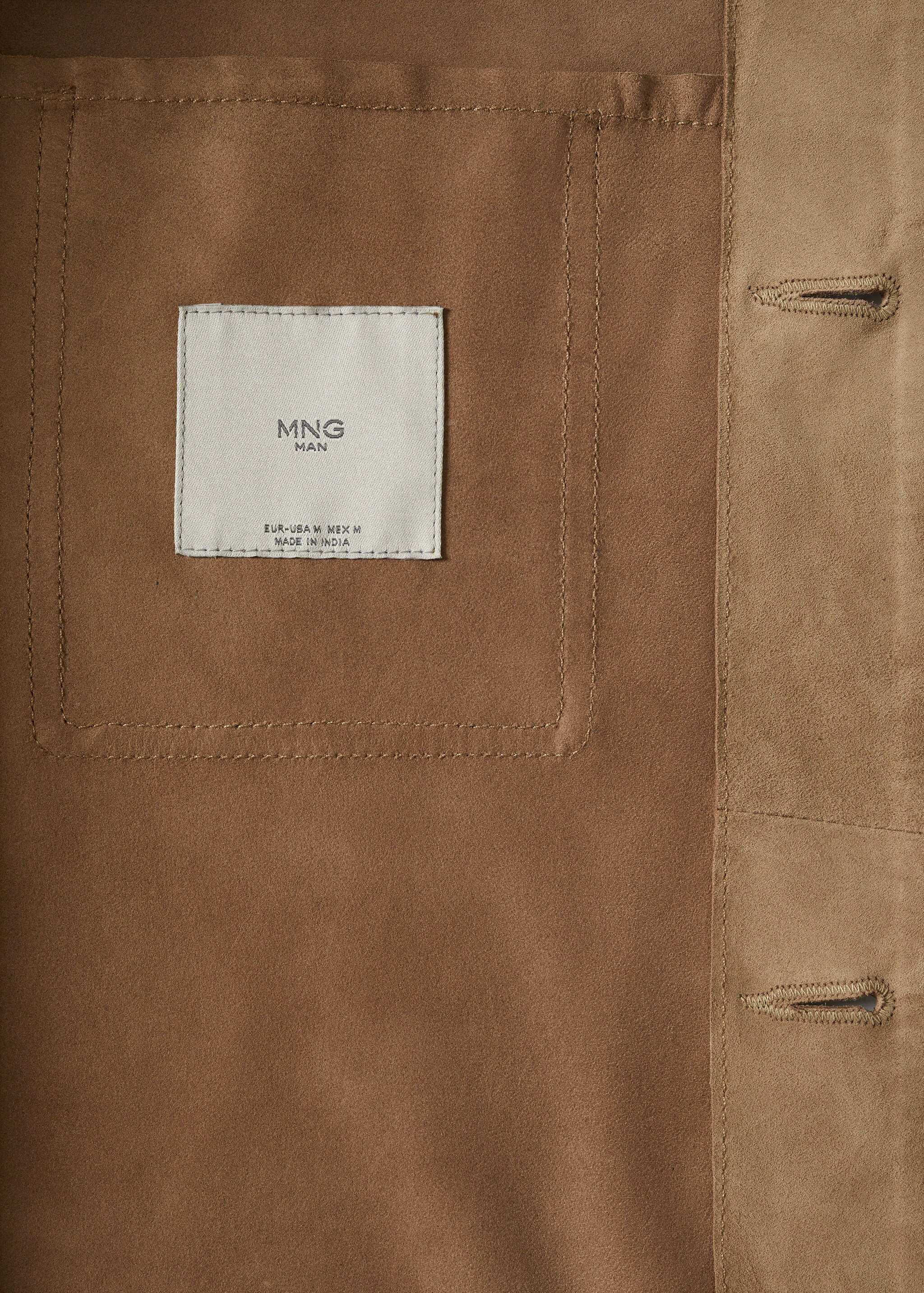 Chest-pocket suede jacket - Details of the article 8