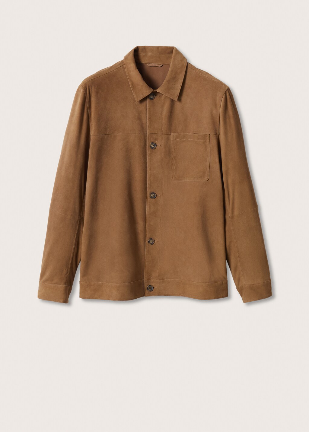 suede chest pocket shirt