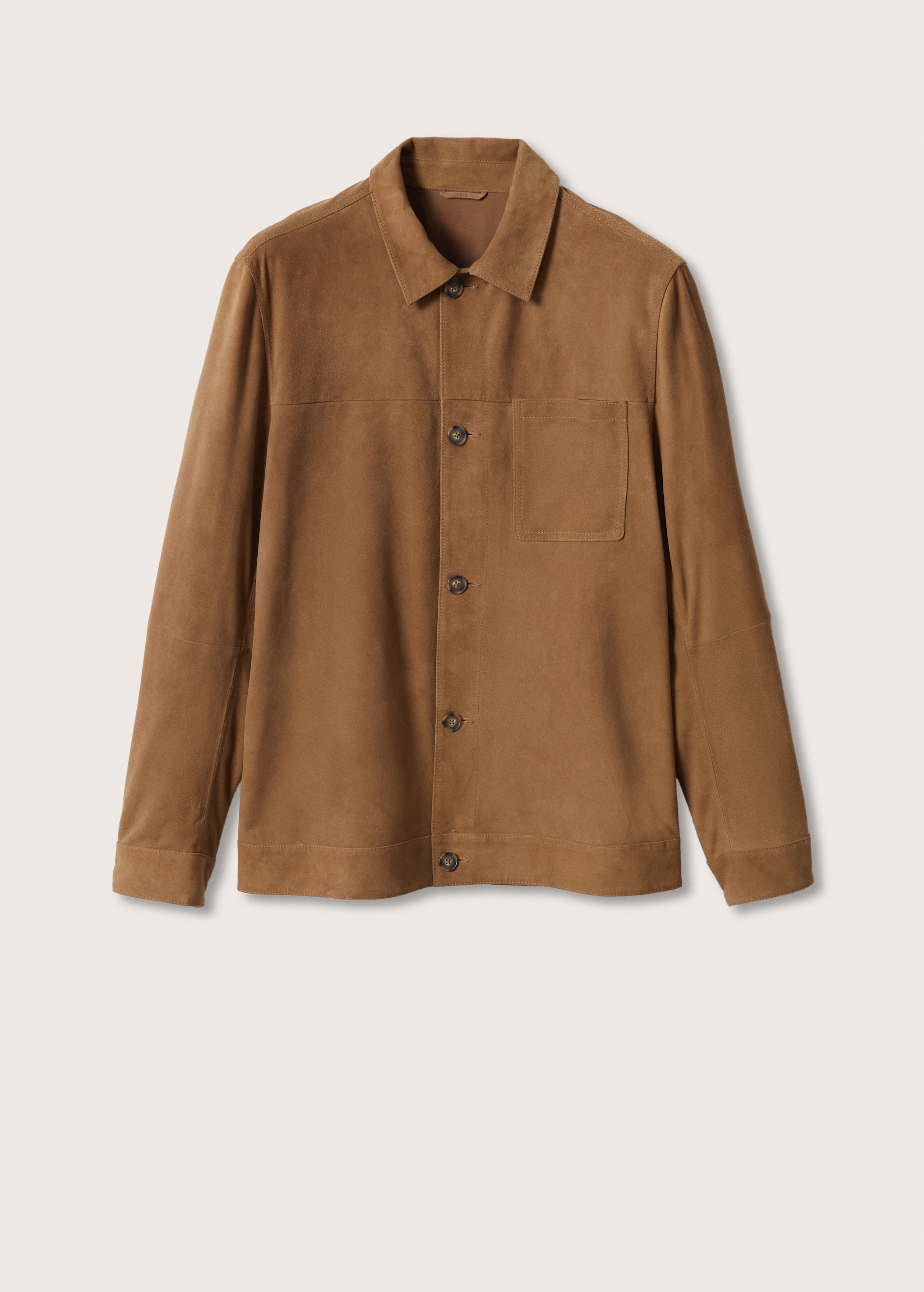 Chest-pocket suede jacket - Article without model