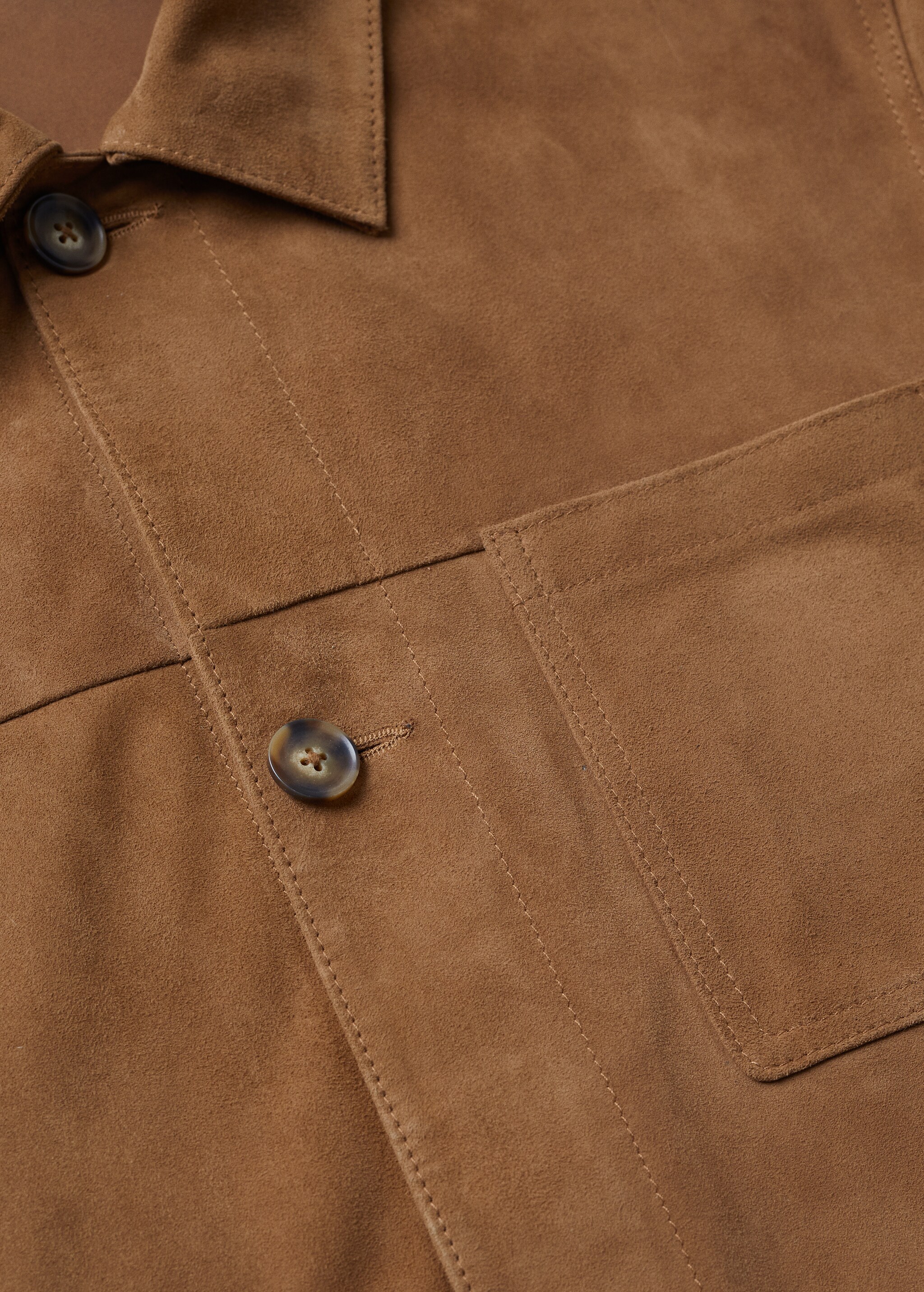 Chest-pocket suede jacket - Details of the article 8