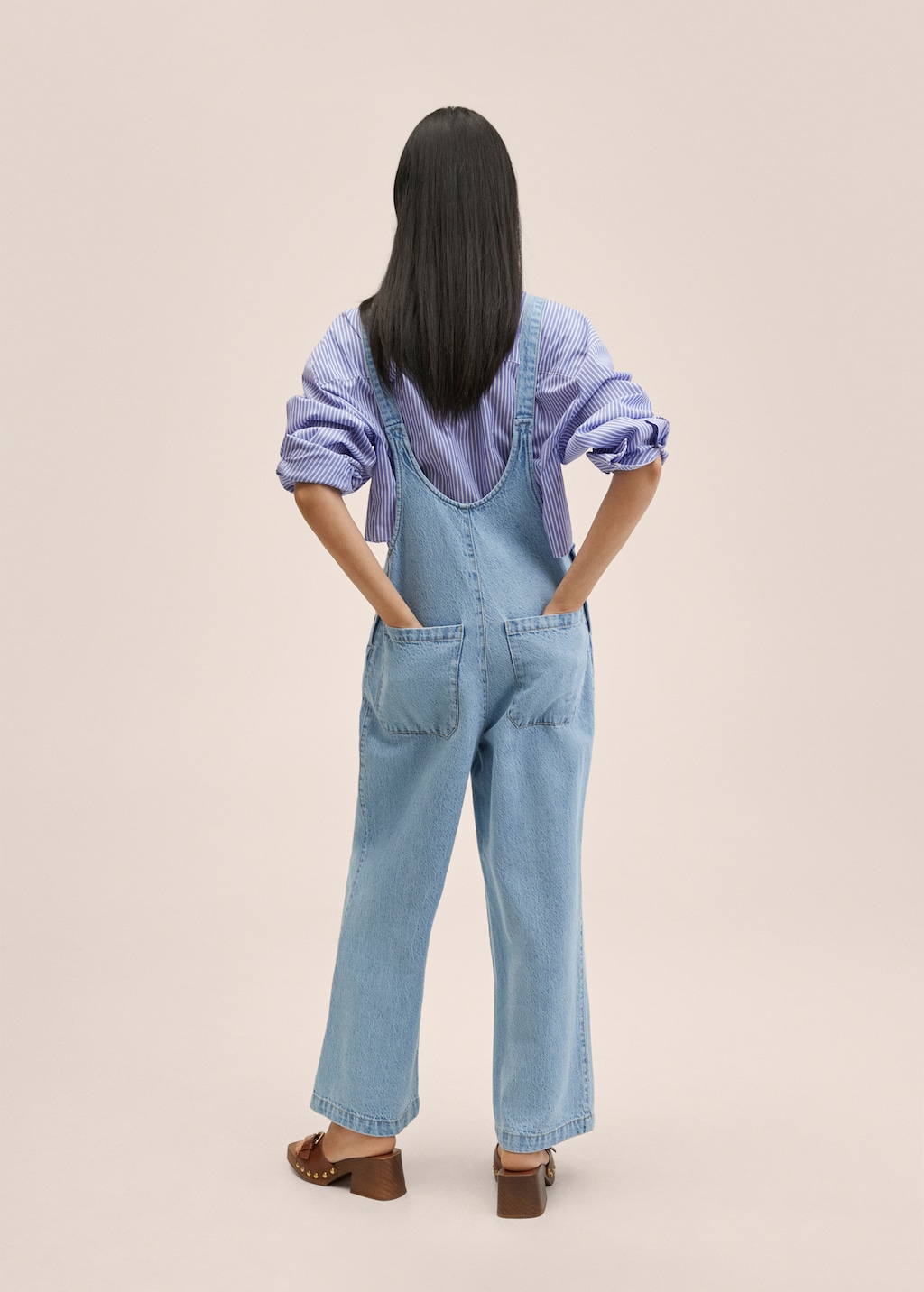 Denim culotte dungarees Women MANGO OUTLET Latvia