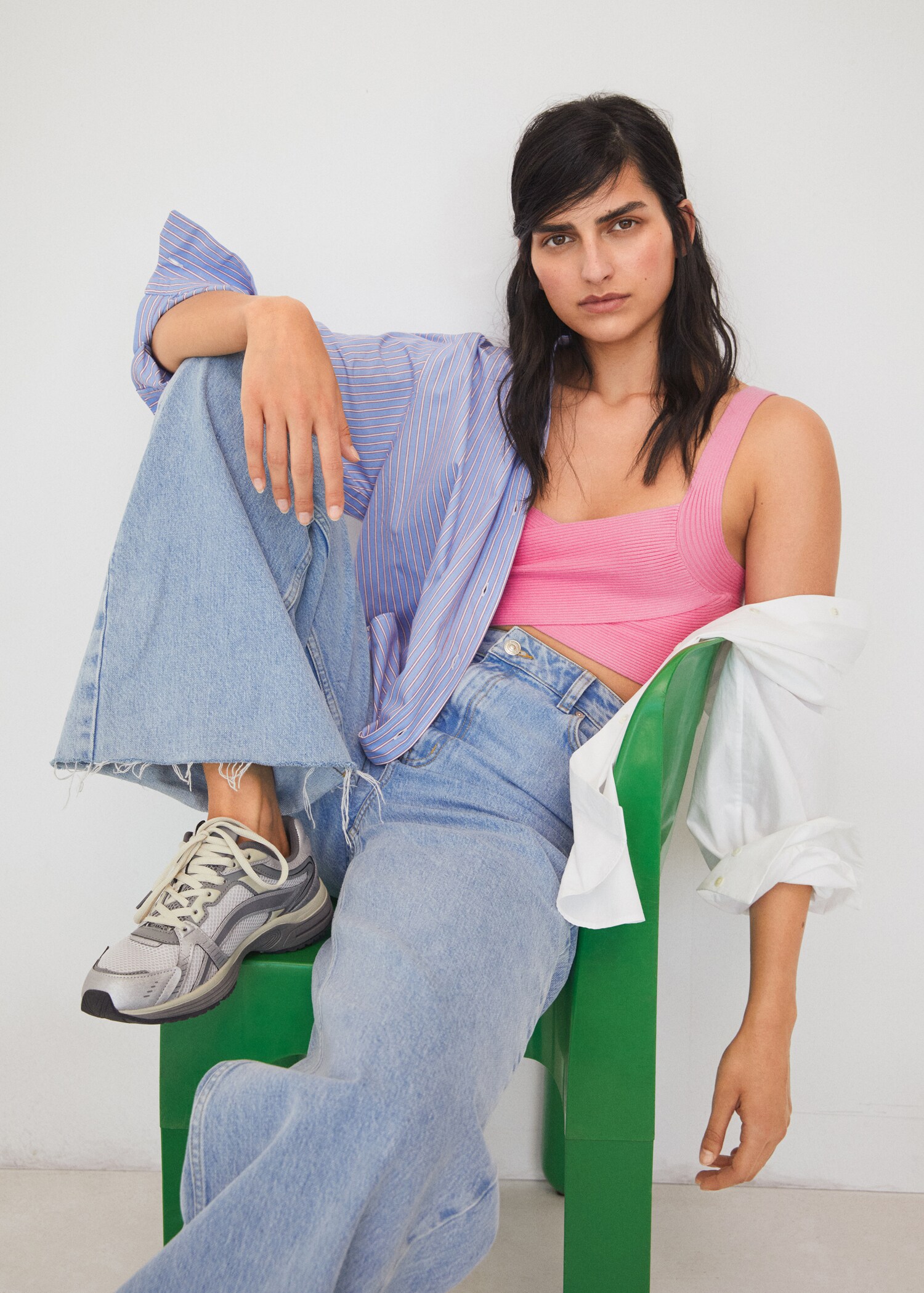 Knitted cropped top - Details of the article 6