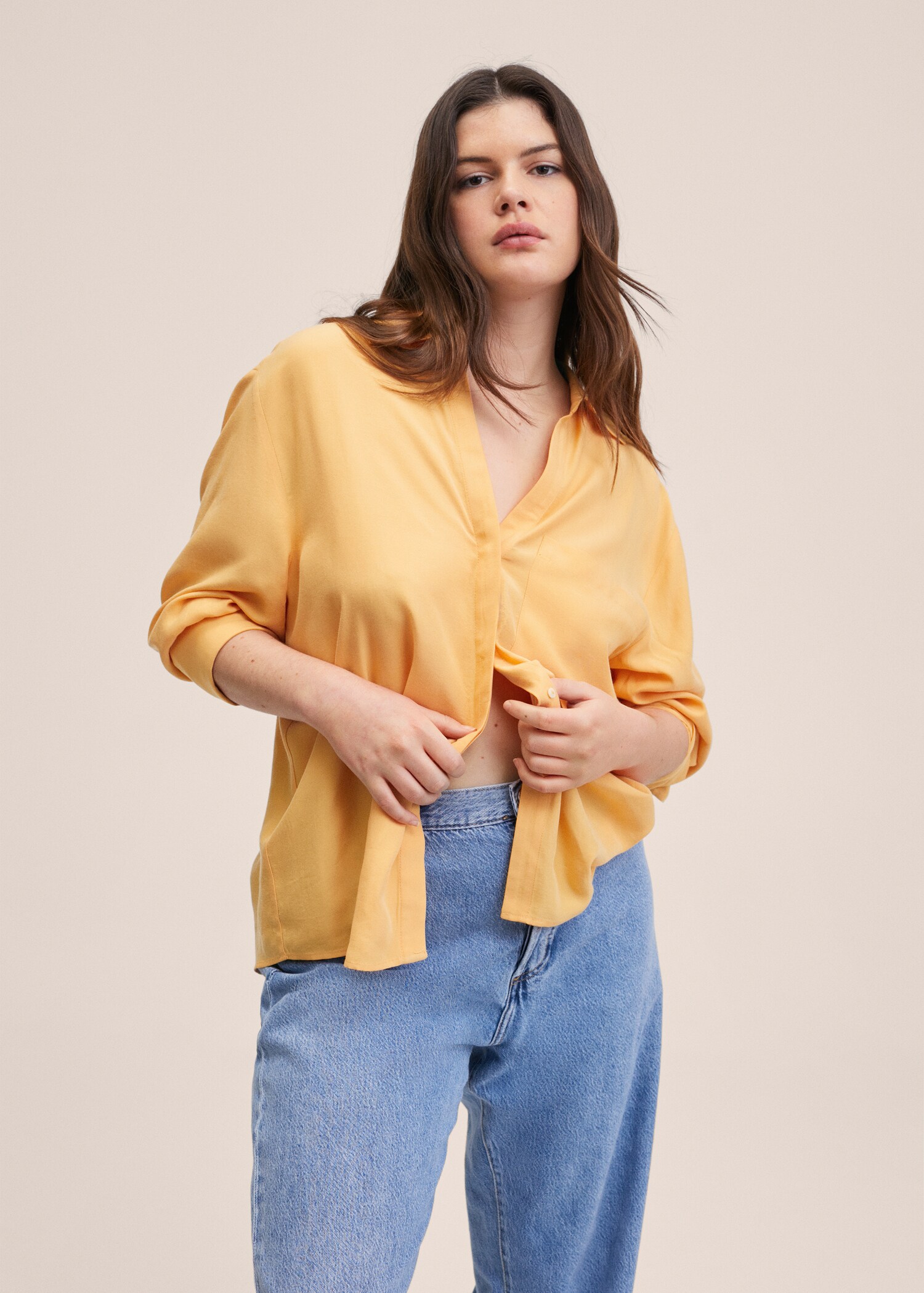 Oversized lyocell blouse - Detail van het artikel 3